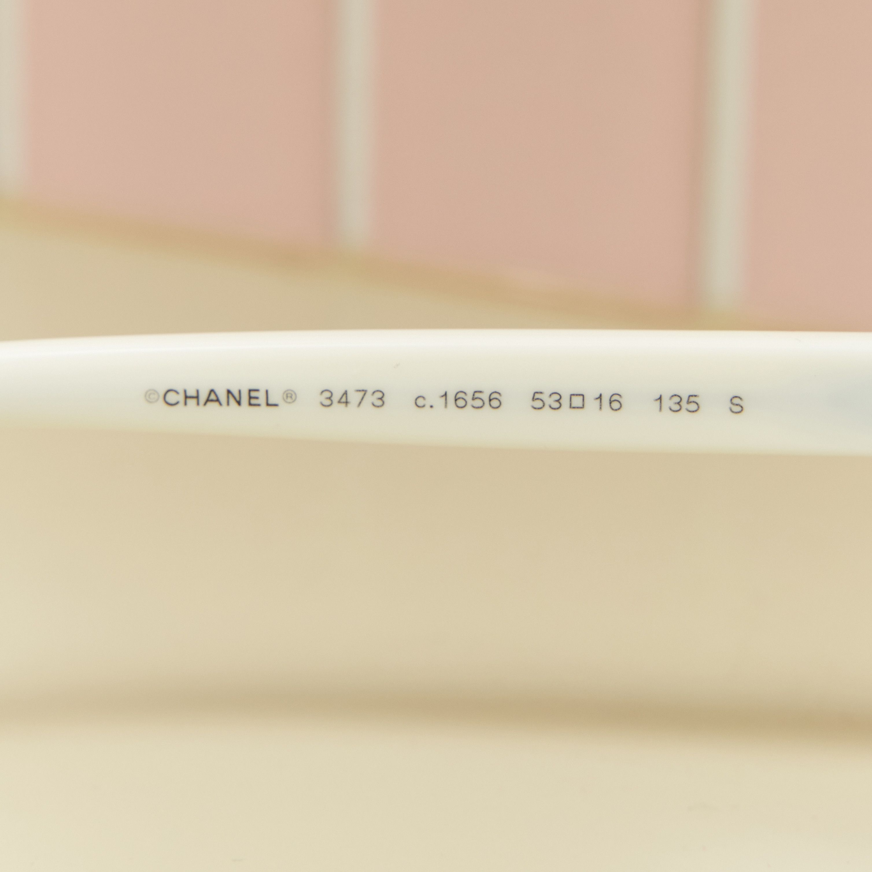 Chanel CHANEL 0CH3473 1656 Sunglasses BLACK/WHITE Size ONE SIZE - 4 Thumbnail