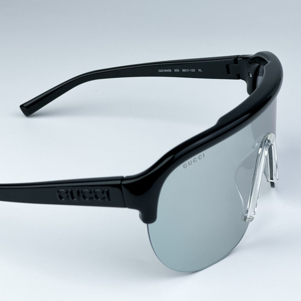 Gucci NEW Gucci GG1645S 003 Mirrored Unisex Mask Sunglasses Size ONE SIZE - 7 Thumbnail