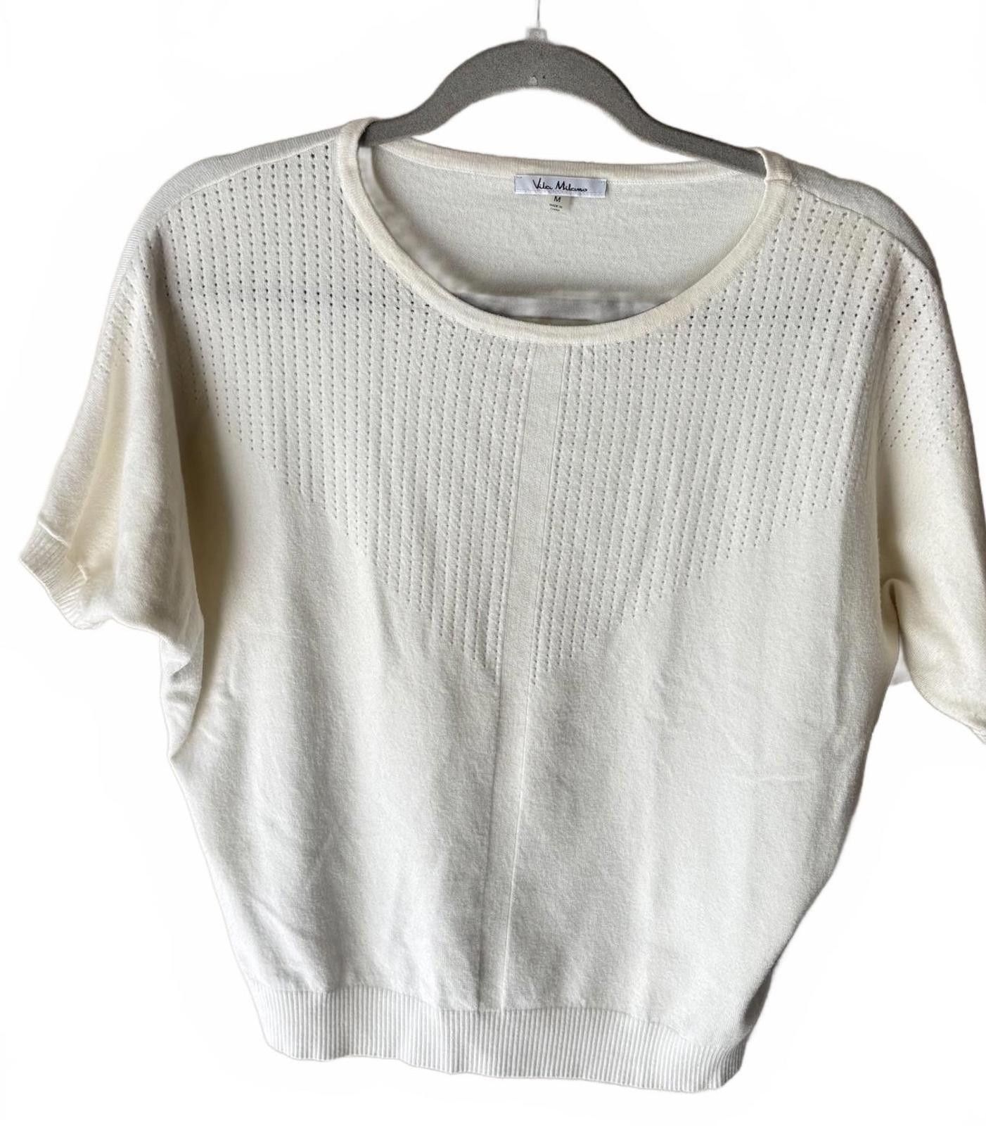 Other Vera Milano Cream Knit Top - Medium Size M / US 6-8 / IT 42-44 - 1 Thumbnail