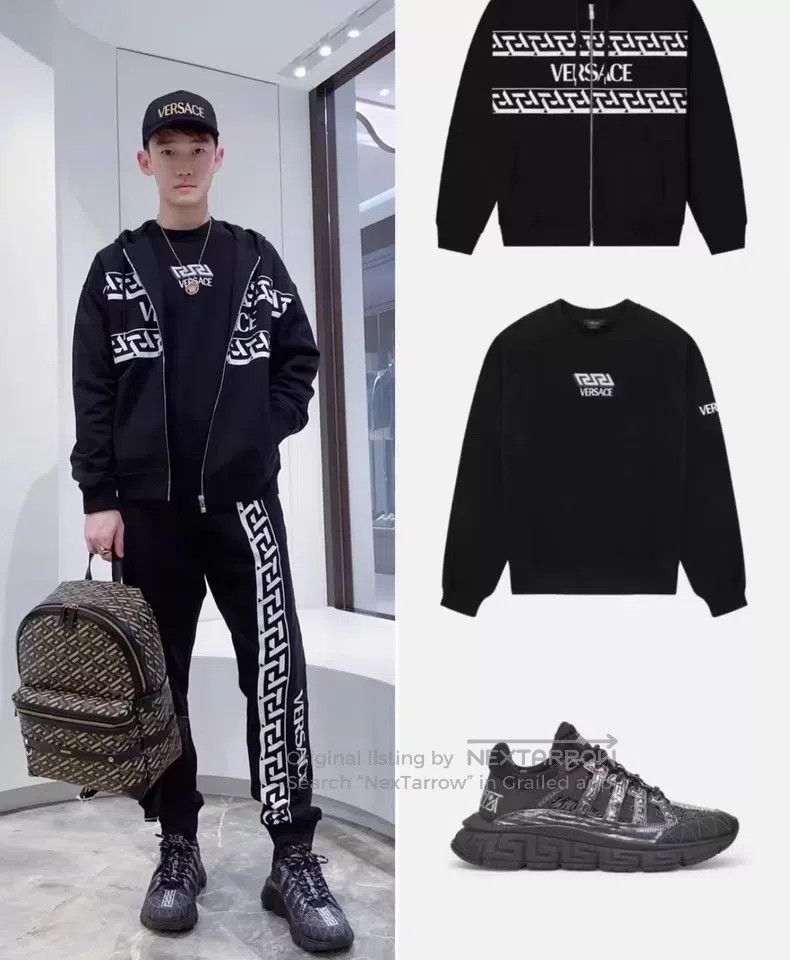 Versace Versace Zippered hooded sweatshirt with three-dimensional Size US XL / EU 56 / 4 - 4 Thumbnail