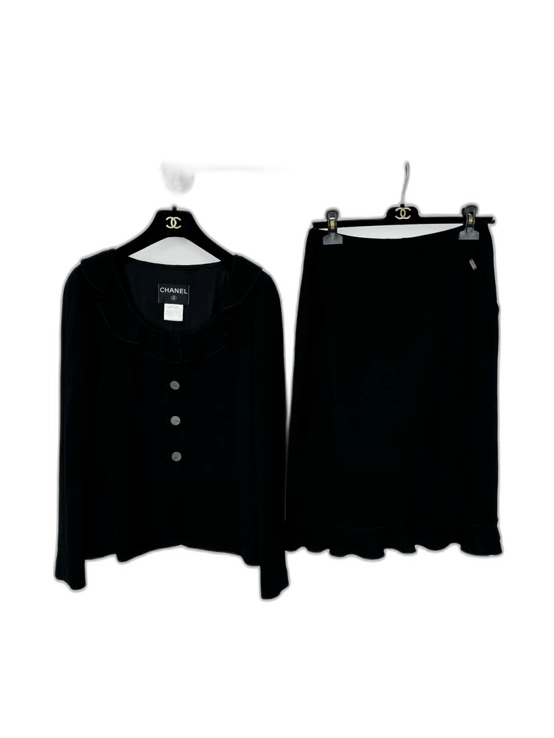 Chanel Chanel Black Jacket and Skirt Set Size M / US 6-8 / IT 42-44 - 1 Thumbnail