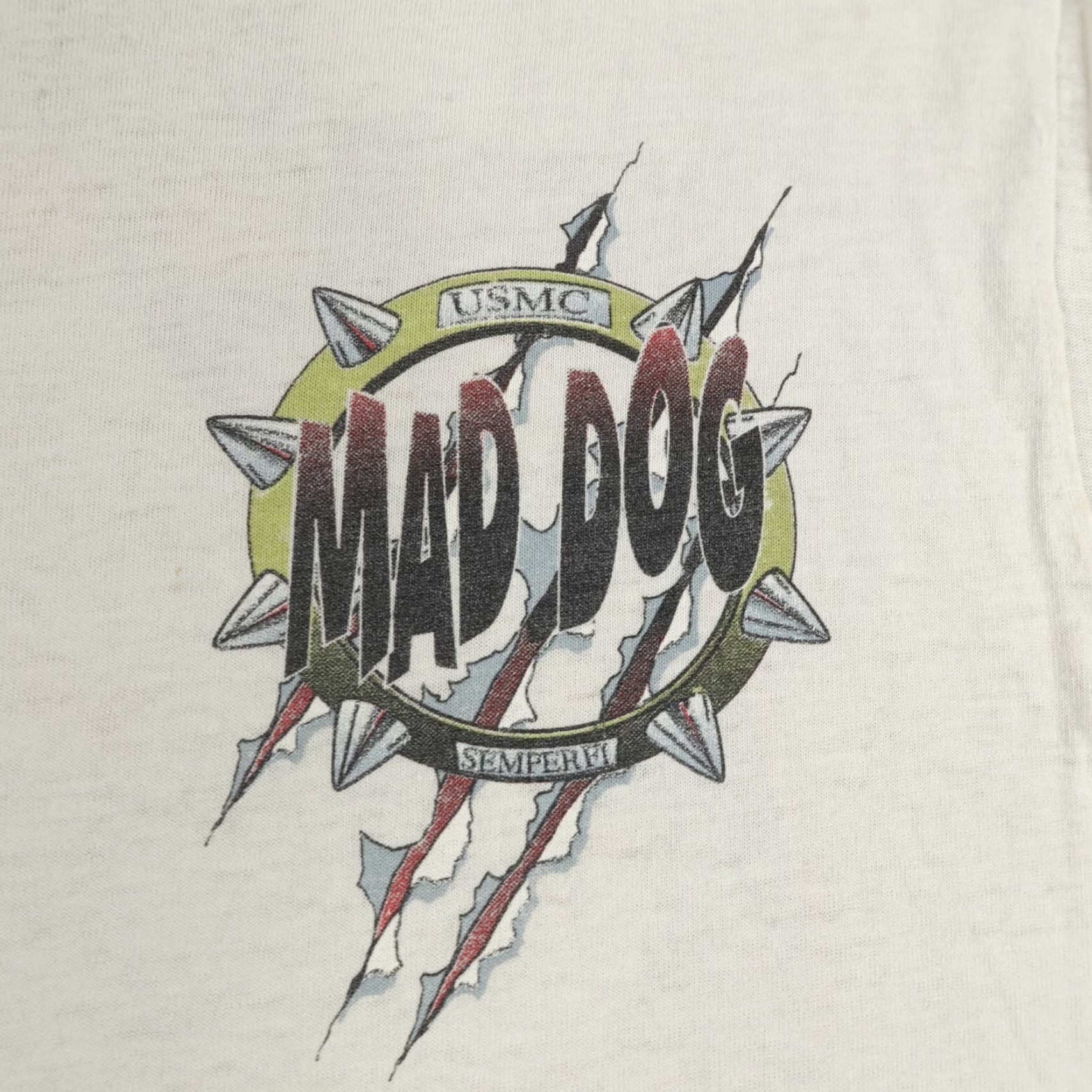 Fruit Of The Loom VINTAGE Mad Dog Shirt Mens Large Sleeveless Tank Top Muscle Drill Sergeant 90s Nike? Size US L / EU 52-54 / 3 - 4 Thumbnail