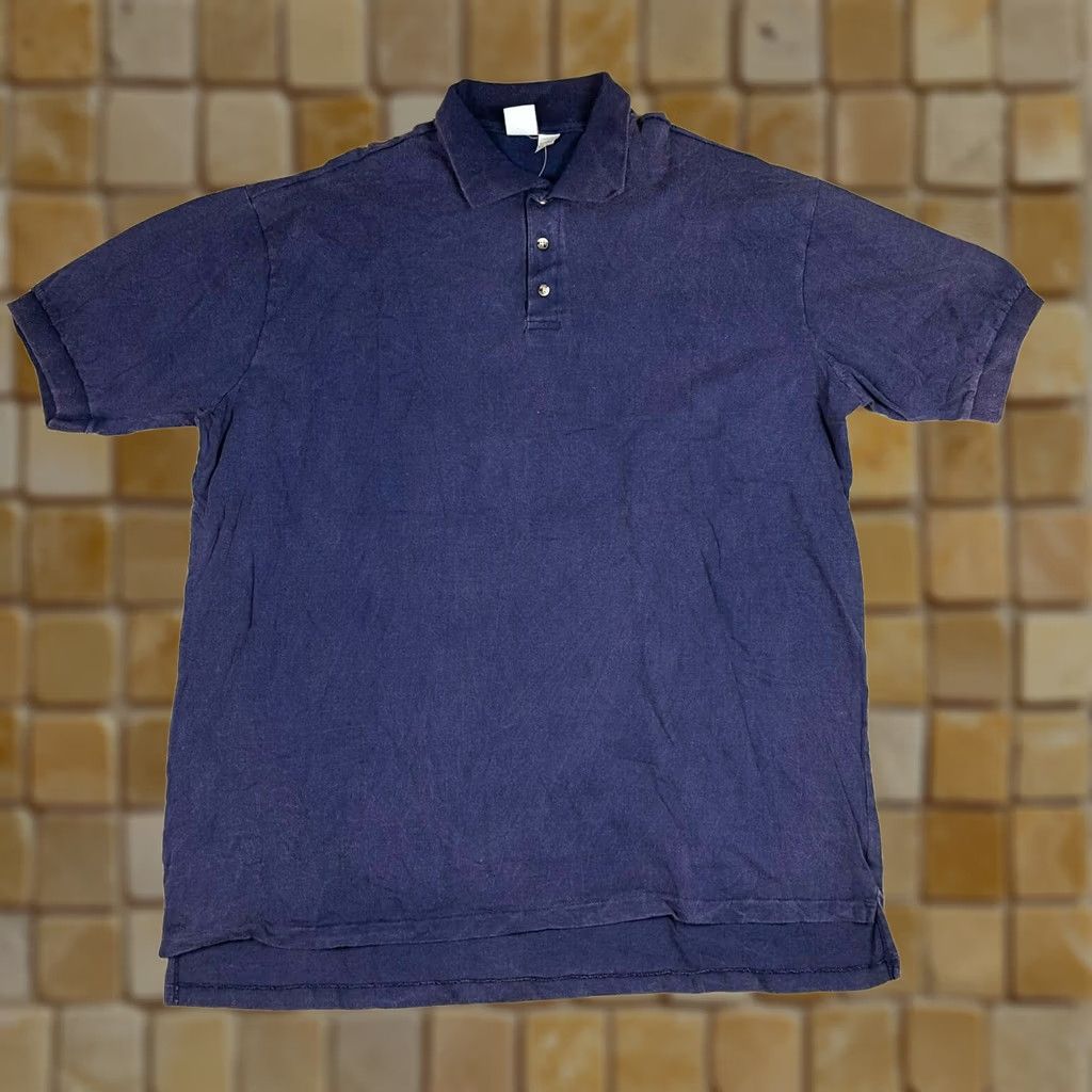 Vintage VINTAGE Whang Polo Shirt Mens 3XL Navy Blue Collared Short Sleeve Knit Cotton 90s Grunge Surf Sports (New) Size US XXL / EU 58 / 5 - 1 Thumbnail