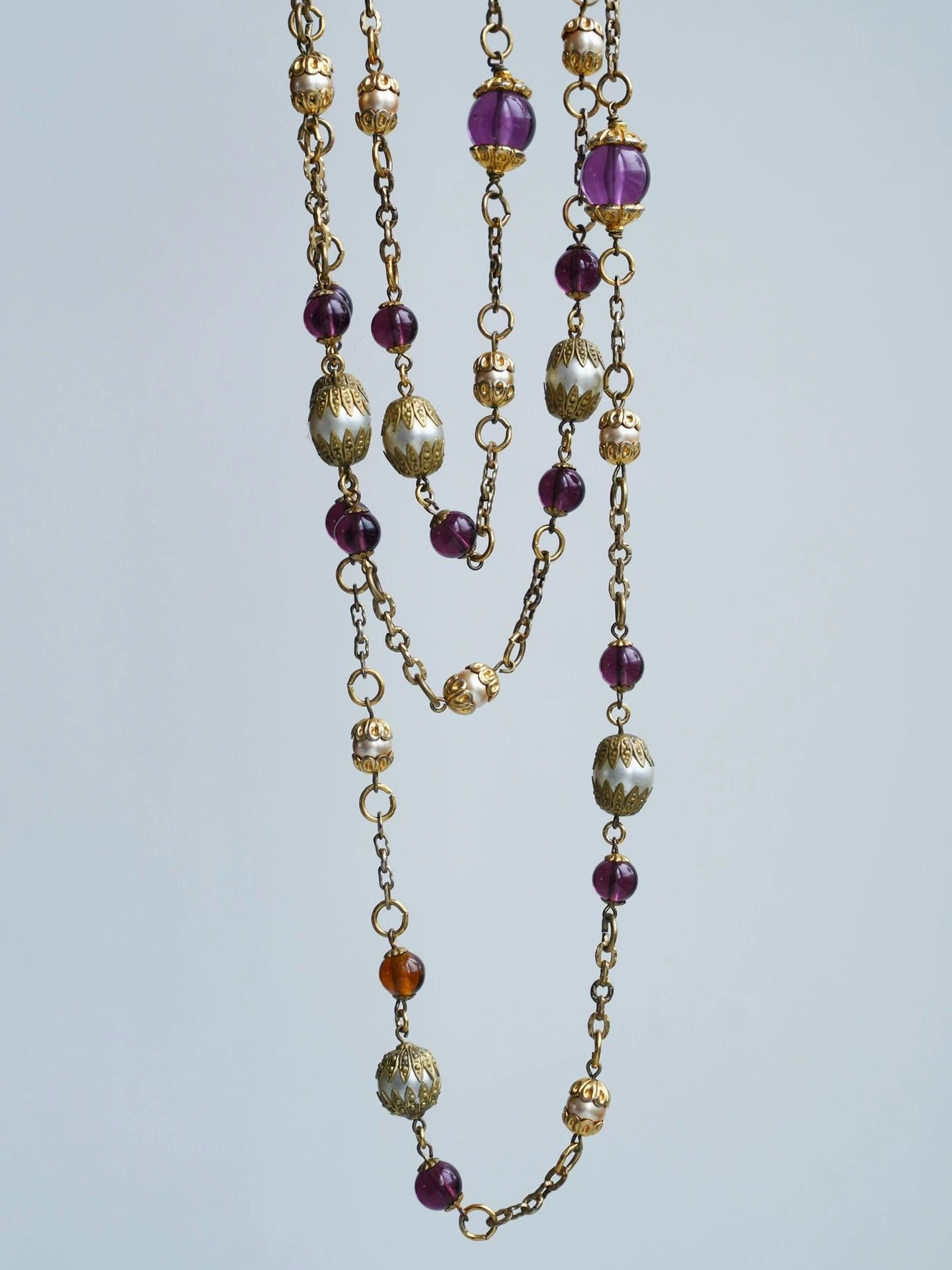 Chanel Chanel Vintage Long Pearl & Glass Bead Necklace Size ONE SIZE - 3 Thumbnail