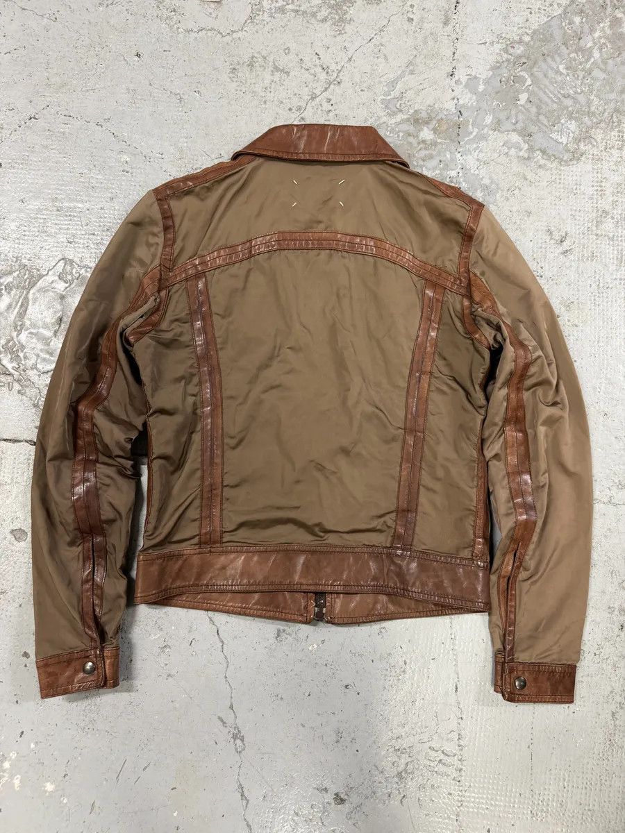 Maison Margiela SS2007 Maison Martin Margiela Brown & Khaki Hybrid Leather Jacket Size US XS / EU 42 / 0 - 2 Thumbnail