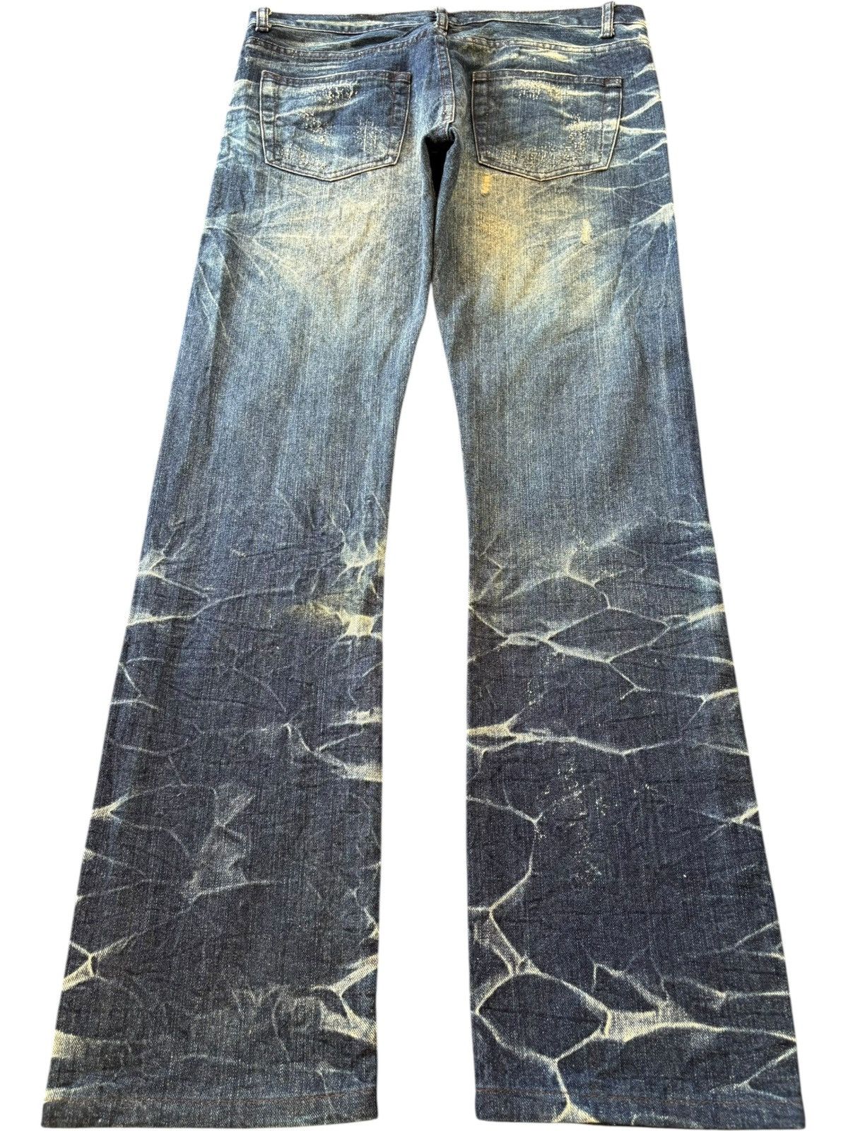 If Six Was Nine Vintage Japanese Brand Heavy Distress Bootcut Jeans Size 33" - 2 Thumbnail