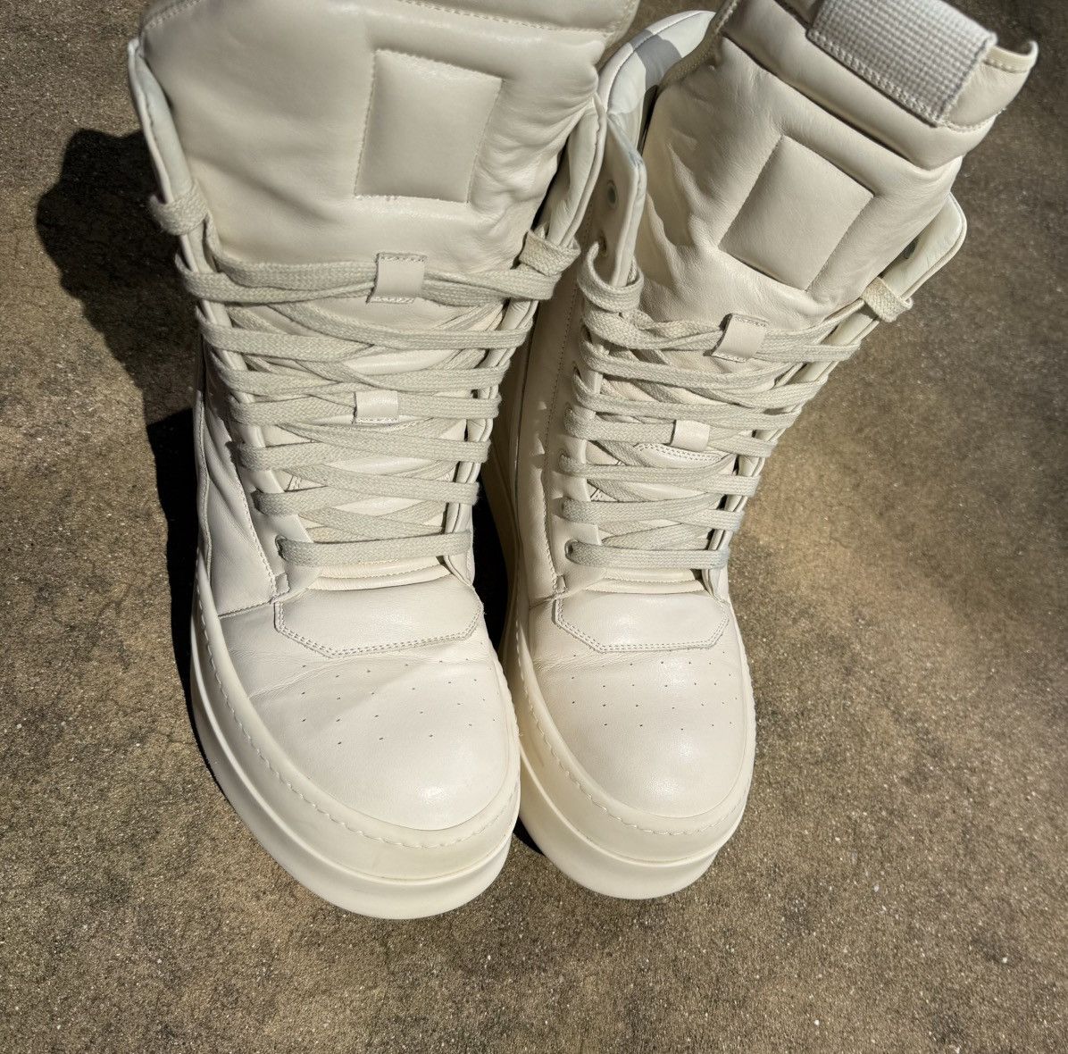 Rick Owens Rick Owens FW24 Porterville Mega Geobasket "Milk" LCO Size US 9 / EU 42 - 6 Thumbnail