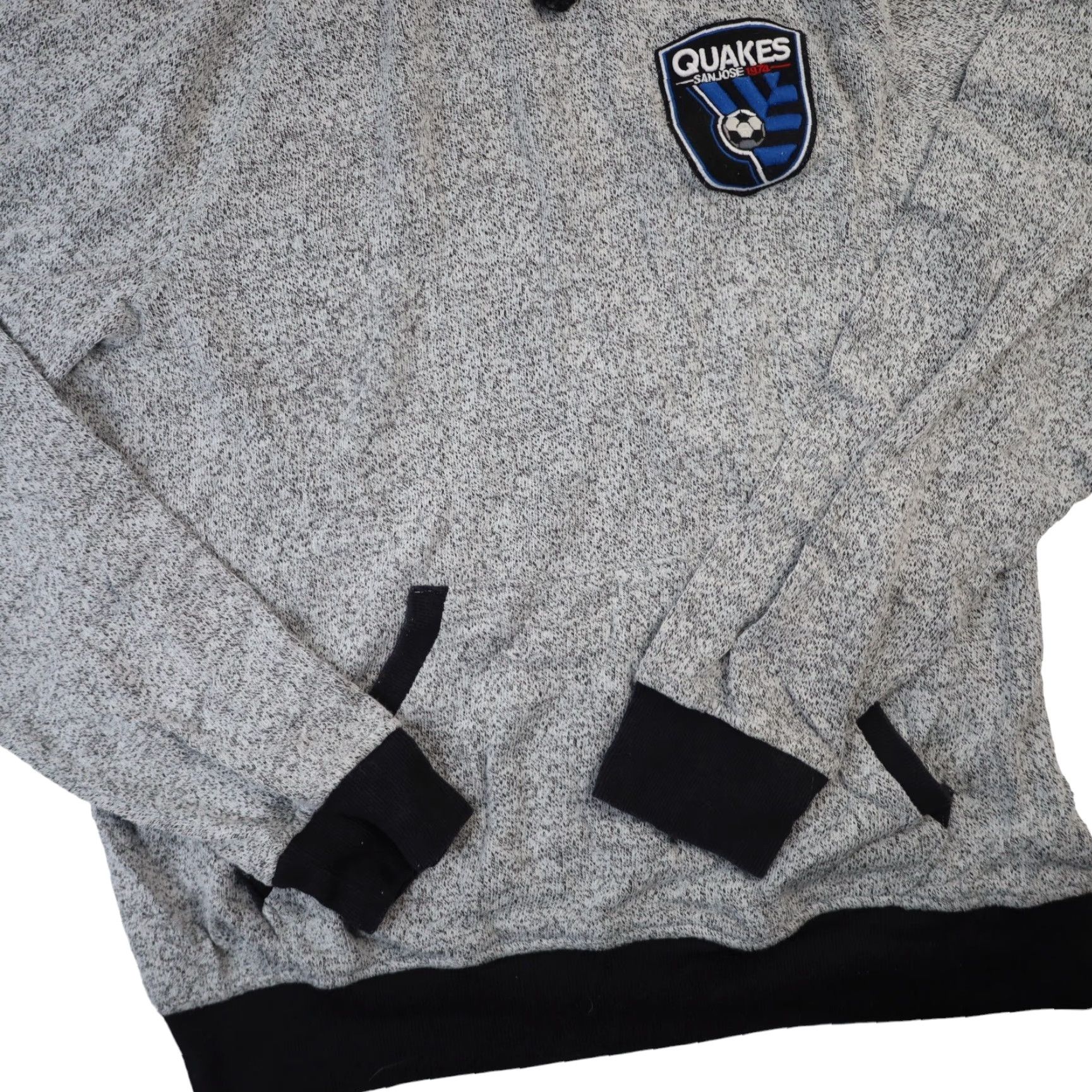 Vintage Adidas Originals San Jose Quakes Hoodie Mens Large Gray Pullover Shirt Size US L / EU 52-54 / 3 - 3 Thumbnail