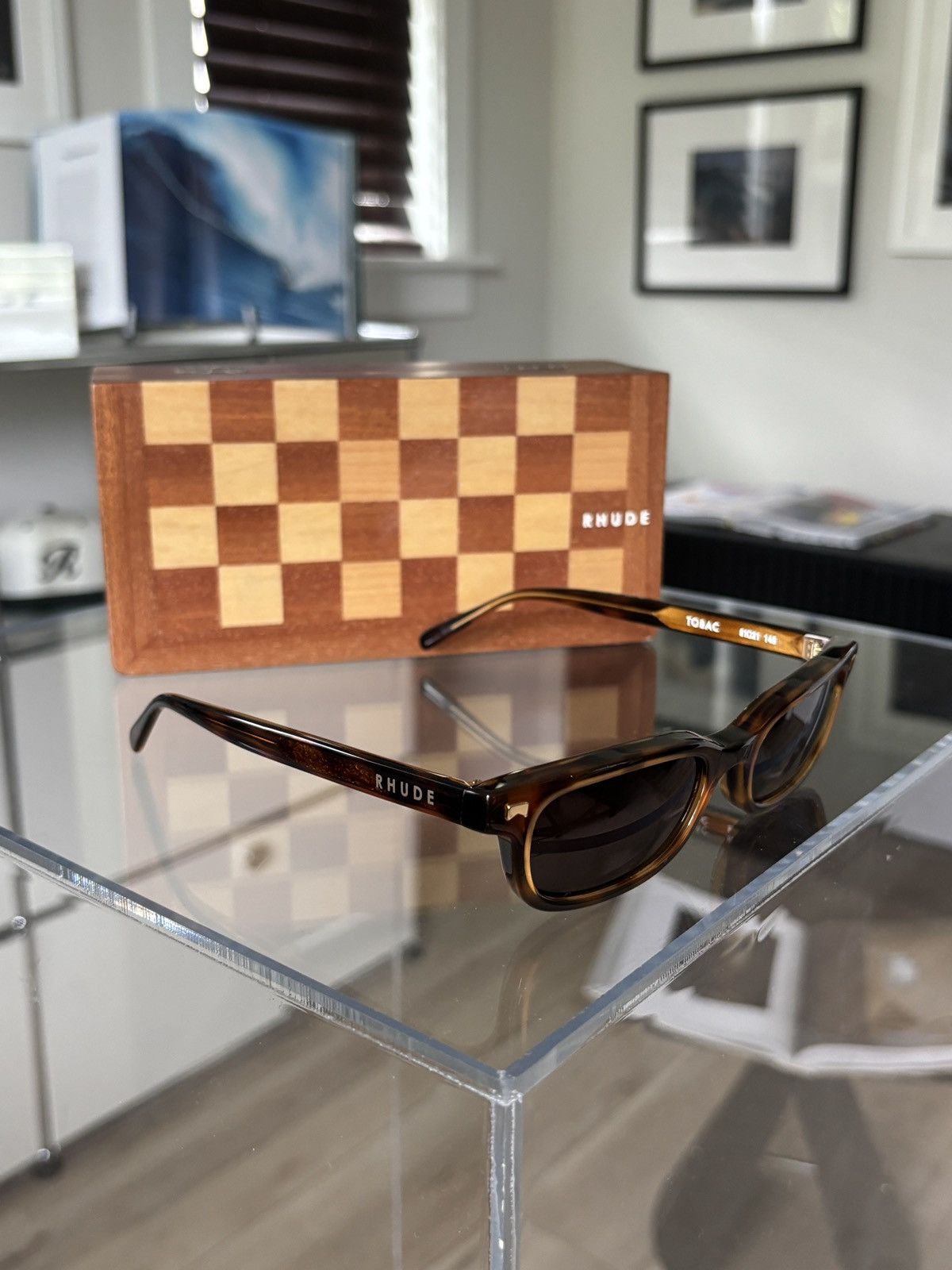Rhude RHUDE | TORTOISE STEVE SUNGLASSES Size ONE SIZE - 2 Thumbnail