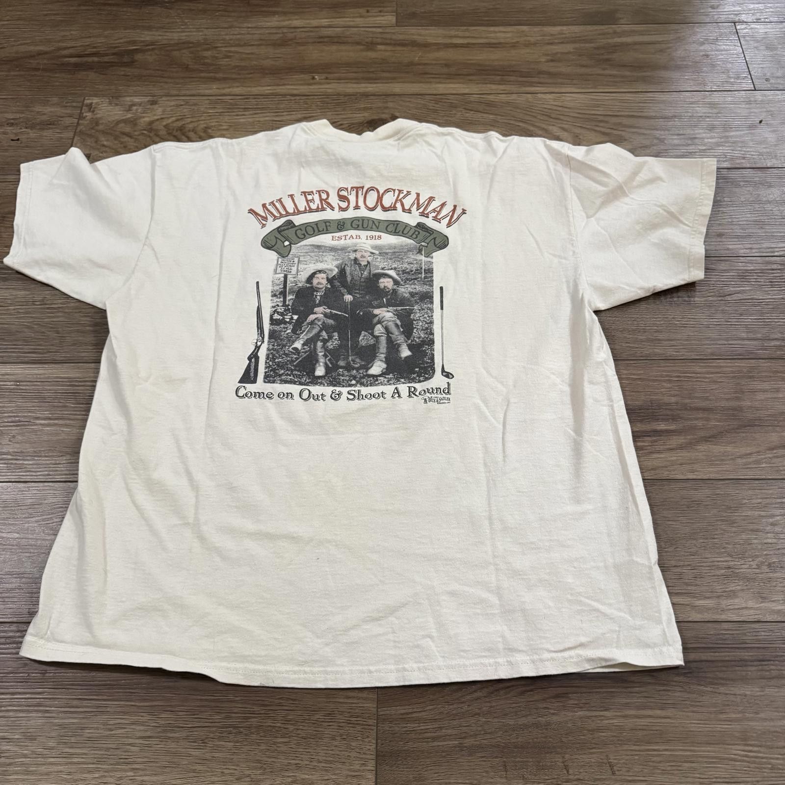 Lee Vintage 90s Golf & Guns Funny Shirt Miller Stockman Size US XL / EU 56 / 4 - 9 Thumbnail