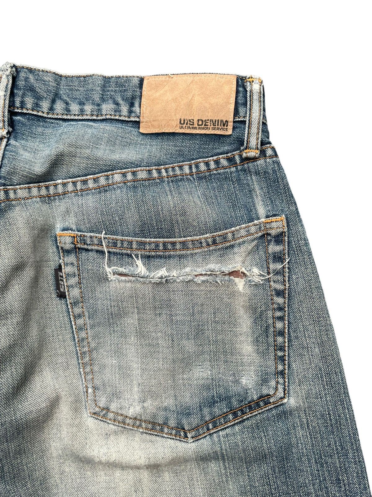 Japanese Brand Ult.Immersion Service Distresed Denim Size US 33 - 13 Thumbnail