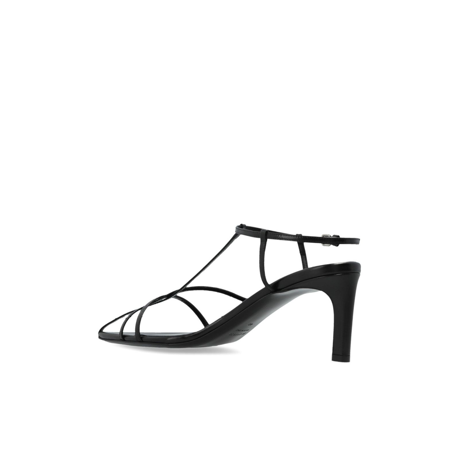 Jil Sander JIL SANDER Black Leather Heeled Sandals New & Authentic (Wom Size US 8 / IT 38 - 3 Thumbnail