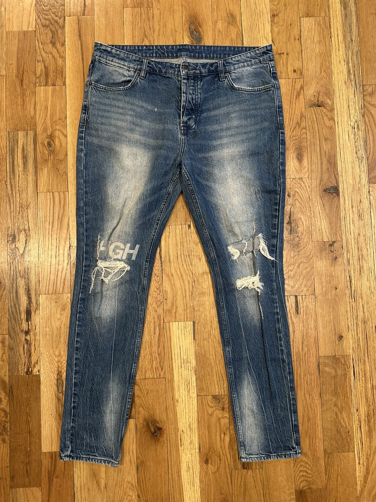 Ksubi Ksubi Knee High Spell Blue Denim Jeans Size 40 Size US 40 / EU 56 - 1 Thumbnail