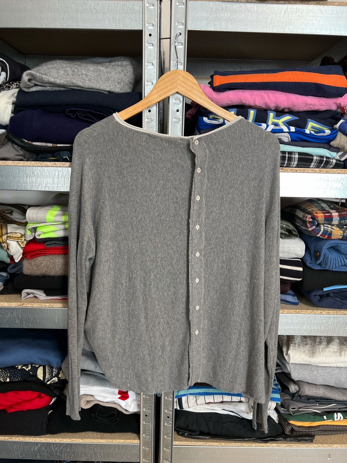 Transit × Transit Uomo Transit Par Such AvantGarde Back Button Cardigan Long Sleeve Size S / US 4 / IT 40 - 2 Thumbnail
