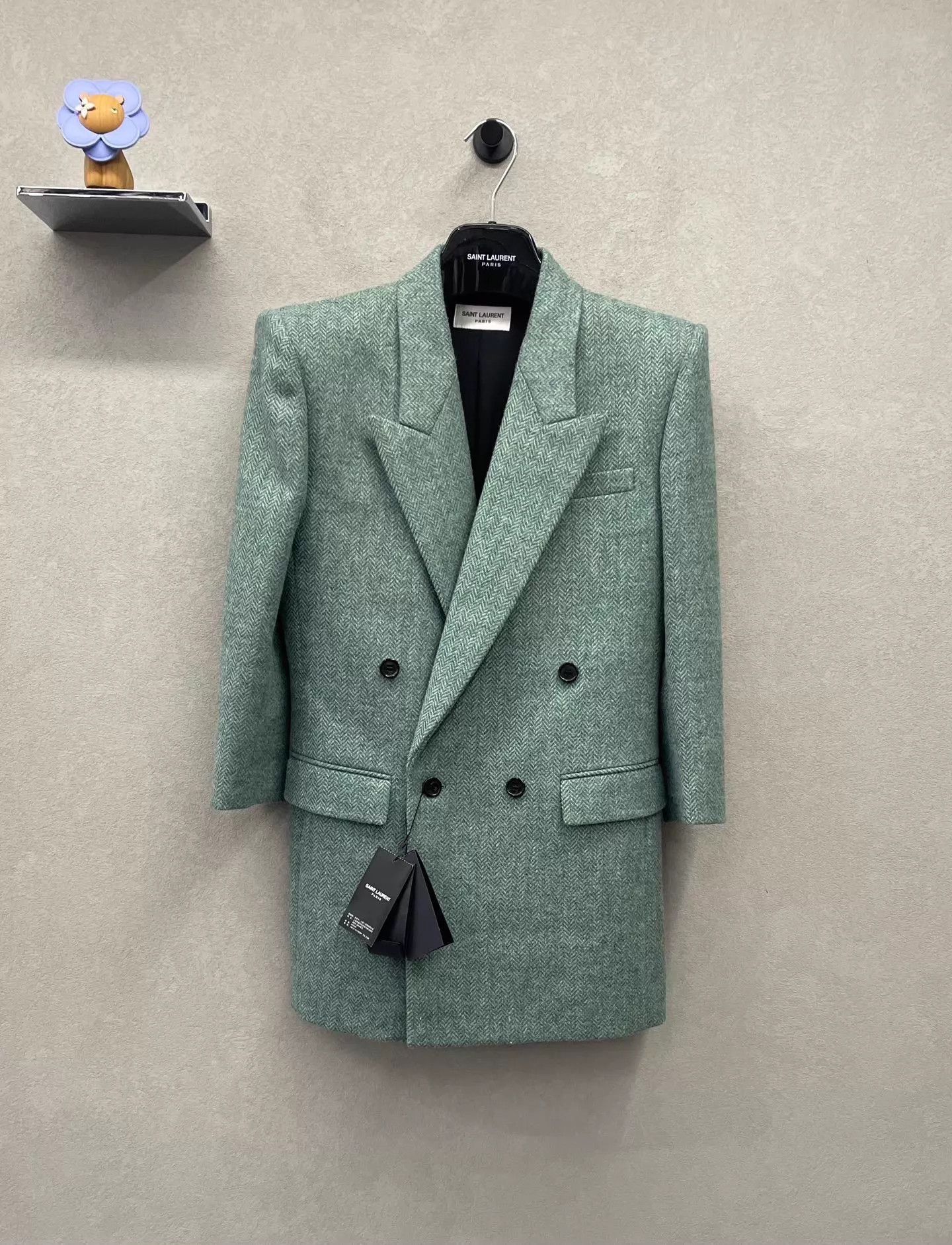 Yves Saint Laurent YSL Mint Green Smart Blazer F34 Size XS / US 0-2 / IT 36-38 - 1 Thumbnail