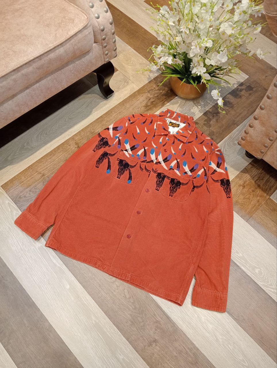 Toyo Enterprises INDIAN by TOYO ENTERPRISES NATIVE AMERICAN CORDUROY SHIRT Size US L / EU 52-54 / 3 - 3 Thumbnail