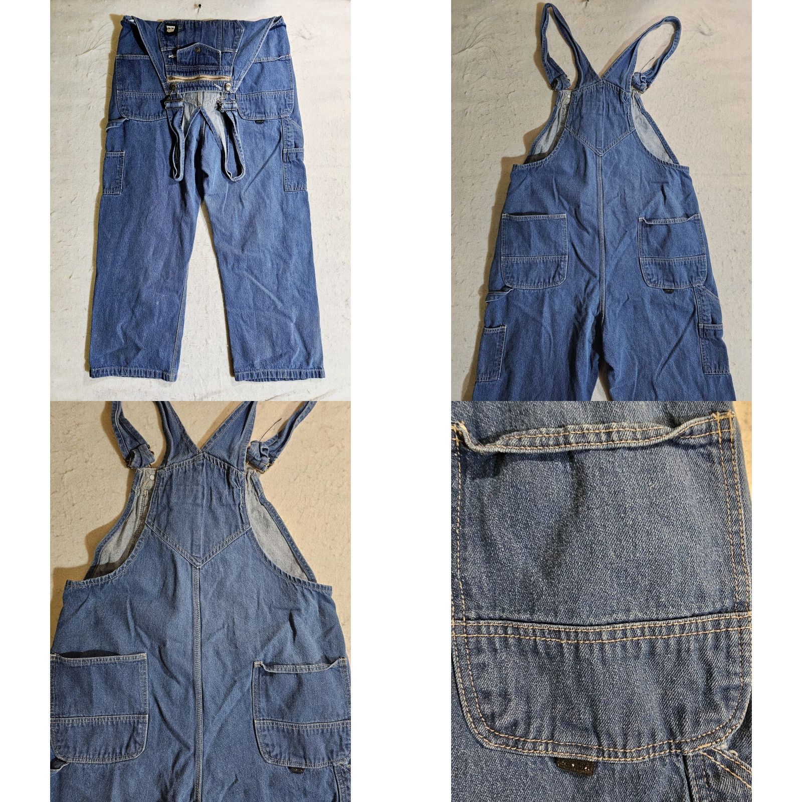 Vintage VINTAGE Berne Classic Cotton Denim Overall Pants Workwear Men 40x30 Medium Wash Size US 40 / EU 56 - 8 Thumbnail