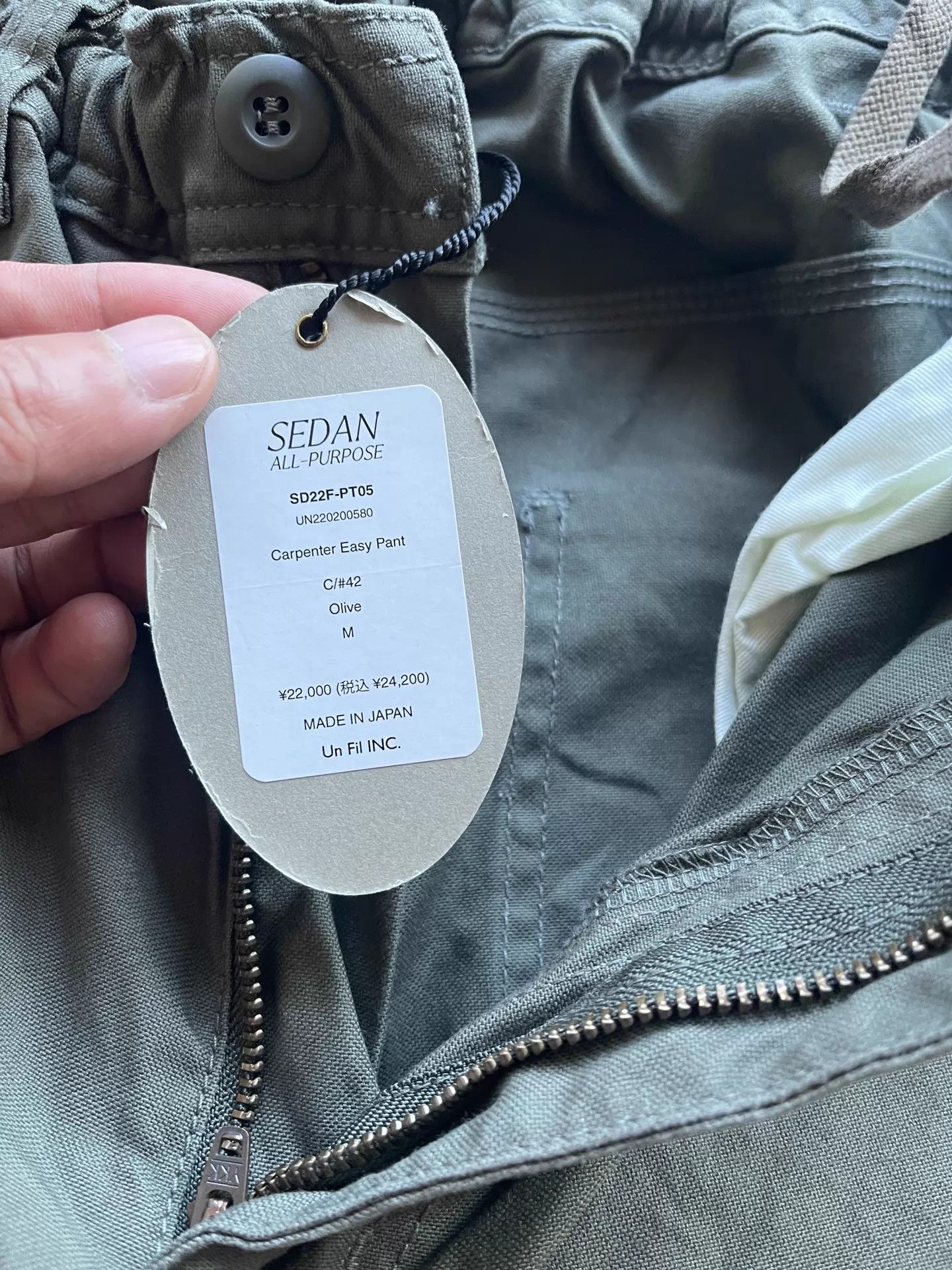 semanticdesign SEDAN ALL-PURPOSE Olive Washed Carpenter Pant M 22AW New Size US 32 / EU 48 - 4 Thumbnail