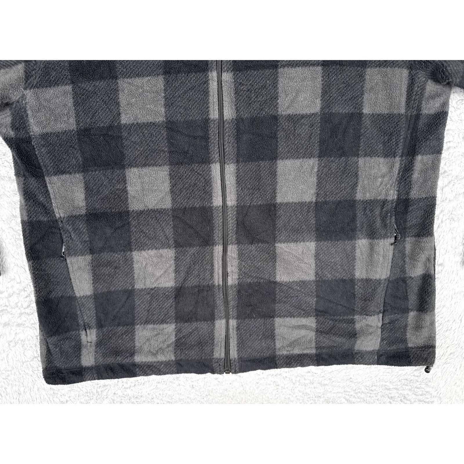 Vintage Columbia Fleece Jacket Mens XL Gray Black Plaid Full Zip Pockets Outdoor Hiking Size US XL / EU 56 / 4 - 5 Thumbnail