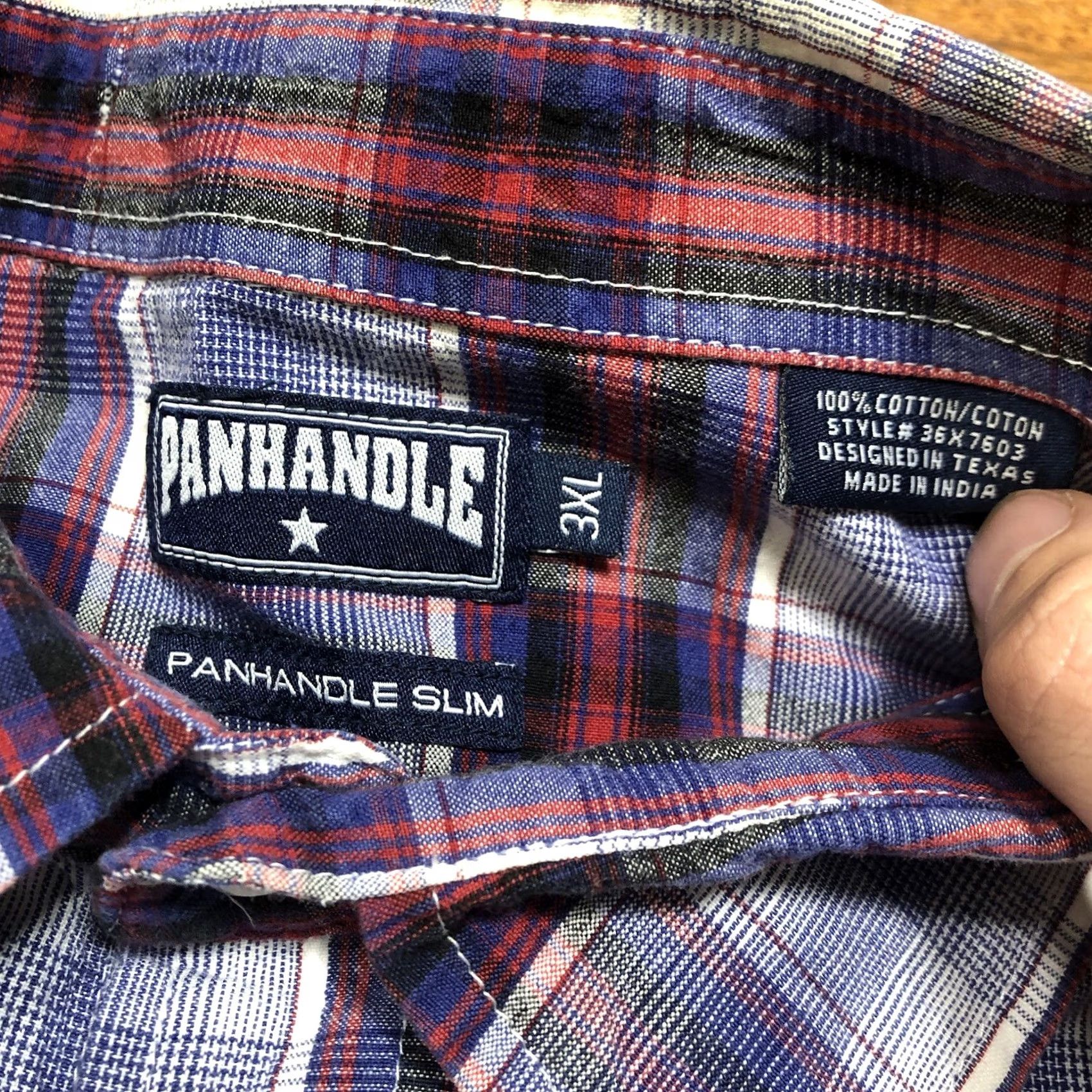 Vintage Panhandle Slim Mens 3XL Plaid Western Pearl Snap Long Sleeve Cowboy Shirt Size US XXL / EU 58 / 5 - 4 Thumbnail