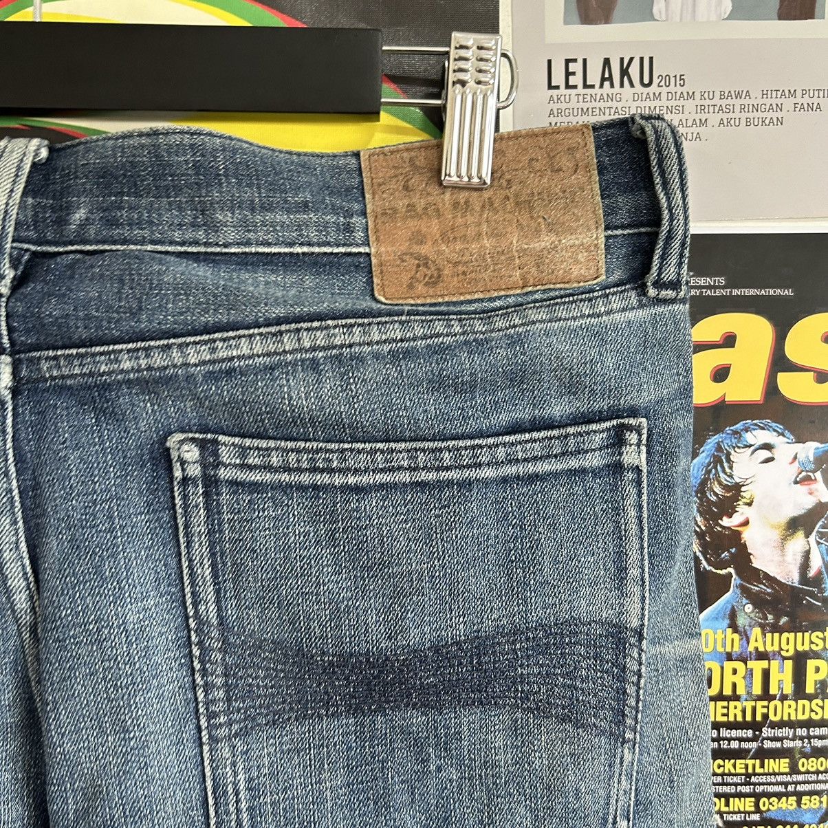 Vintage Vintage Rag Machine Blue Wash Distressed Denim Size US 34 / EU 50 - 12 Thumbnail