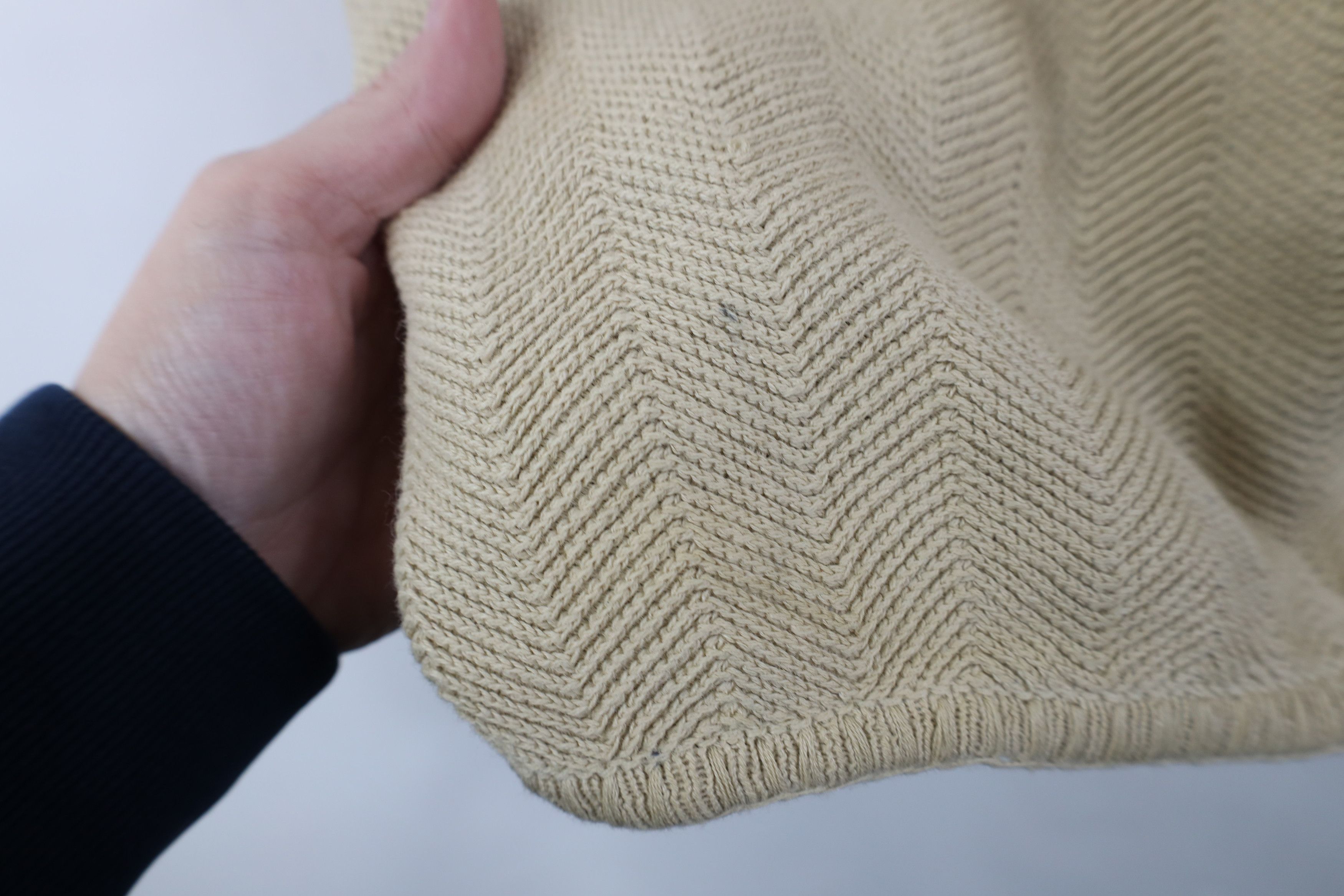 Vintage Vintage 90s Streetwear Fit Herringbone Knit Sweater Vest Size US XL / EU 56 / 4 - 7 Thumbnail