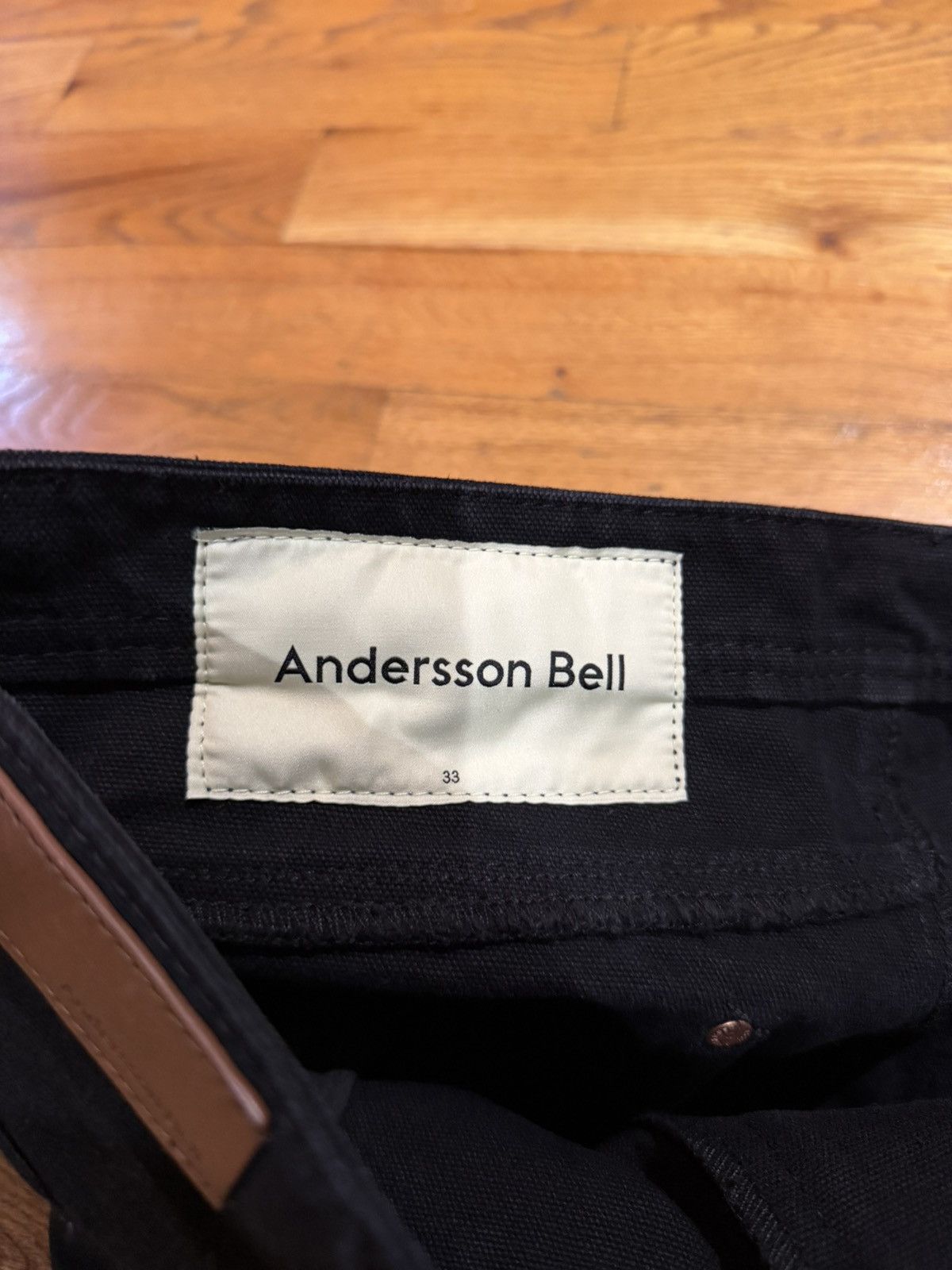 Andersson Bell Andersson Bell Black Double Knee Canvas Short Size US 33 - 4 Thumbnail