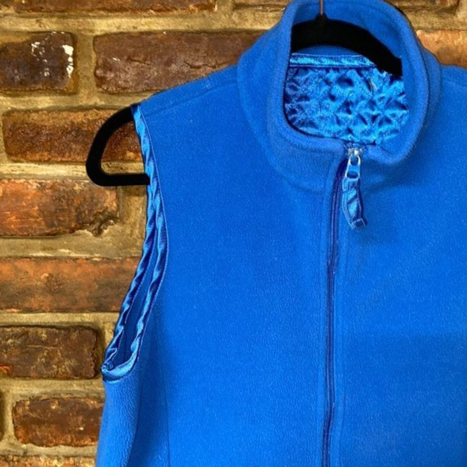 Other Mountain Lake Vintage Blue Fleece Sleeveless Full Zip Vest Size M / US 6-8 / IT 42-44 - 2 Thumbnail
