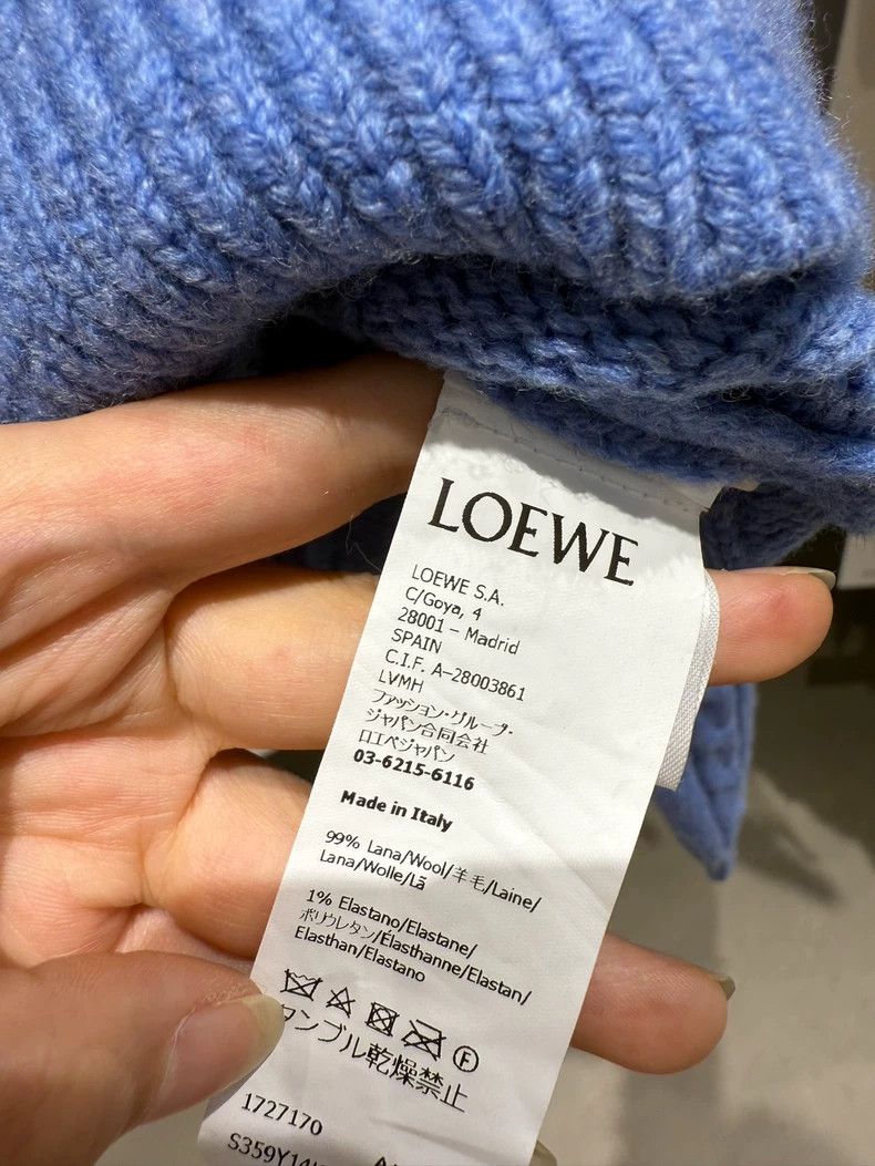Loewe LOEWE Blue jacquard knit sweater Size XS / US 0-2 / IT 36-38 - 3 Thumbnail