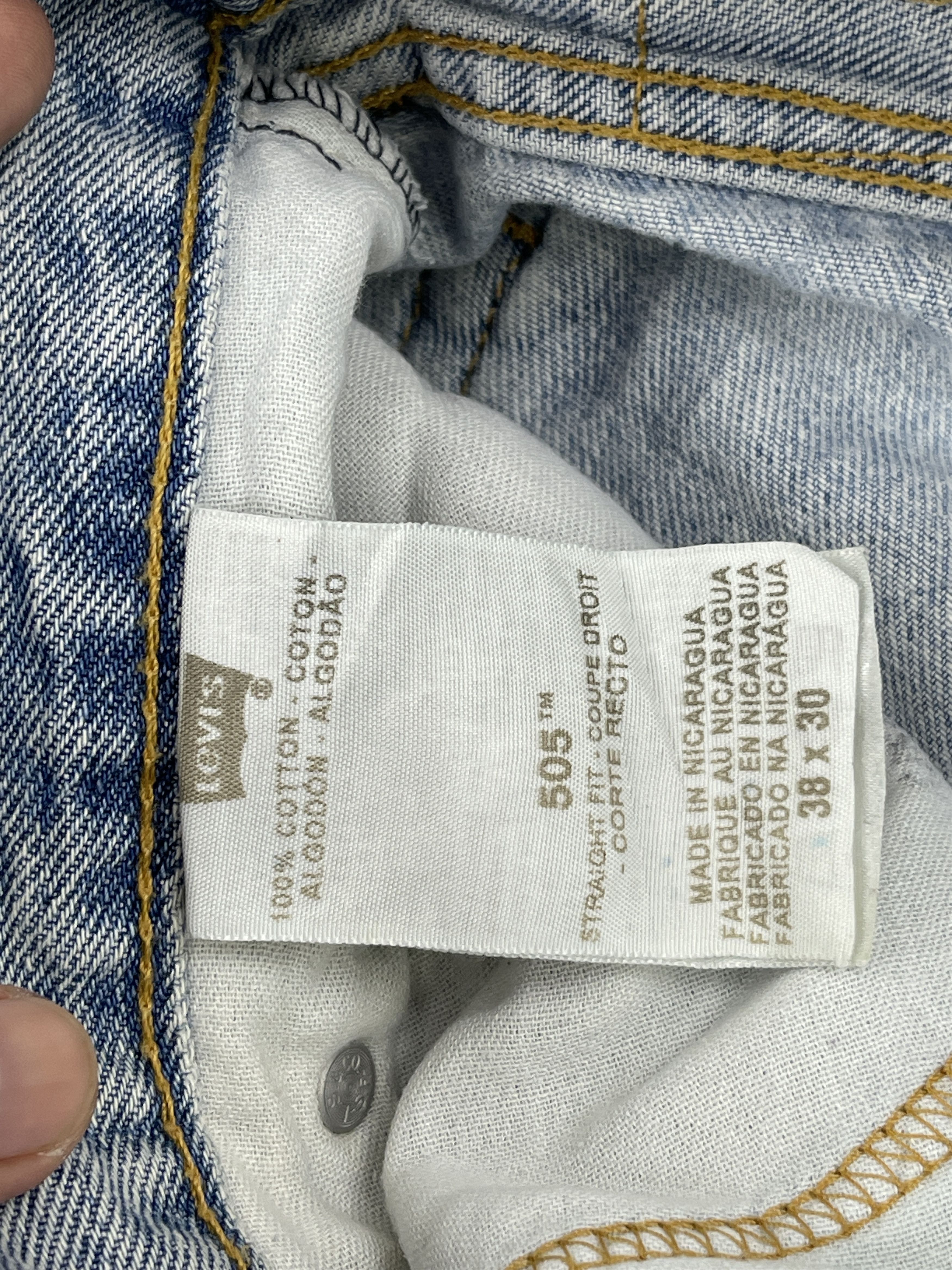 Levi's Vintage Light Washed Levis 505 Denim DP2513 Size US 36 / EU 52 - 9 Thumbnail