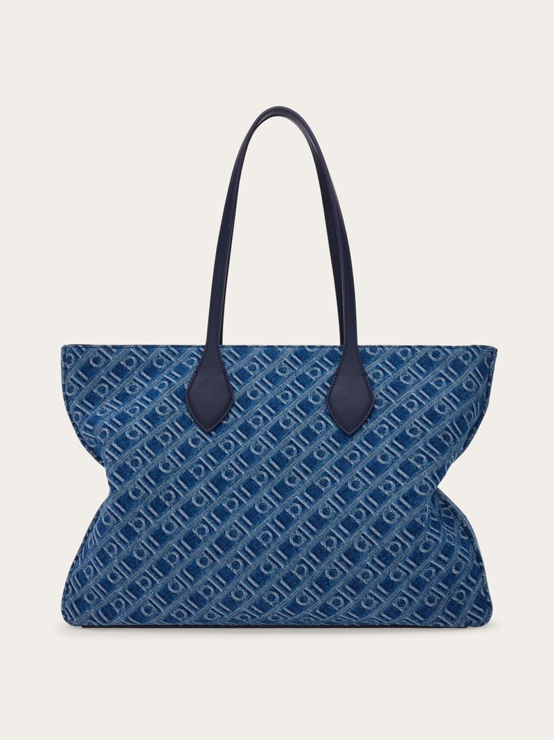 Salvatore Ferragamo o1s1rm0526 Size : OS / Tote Bag in Blue Size ONE SIZE - 2 Thumbnail