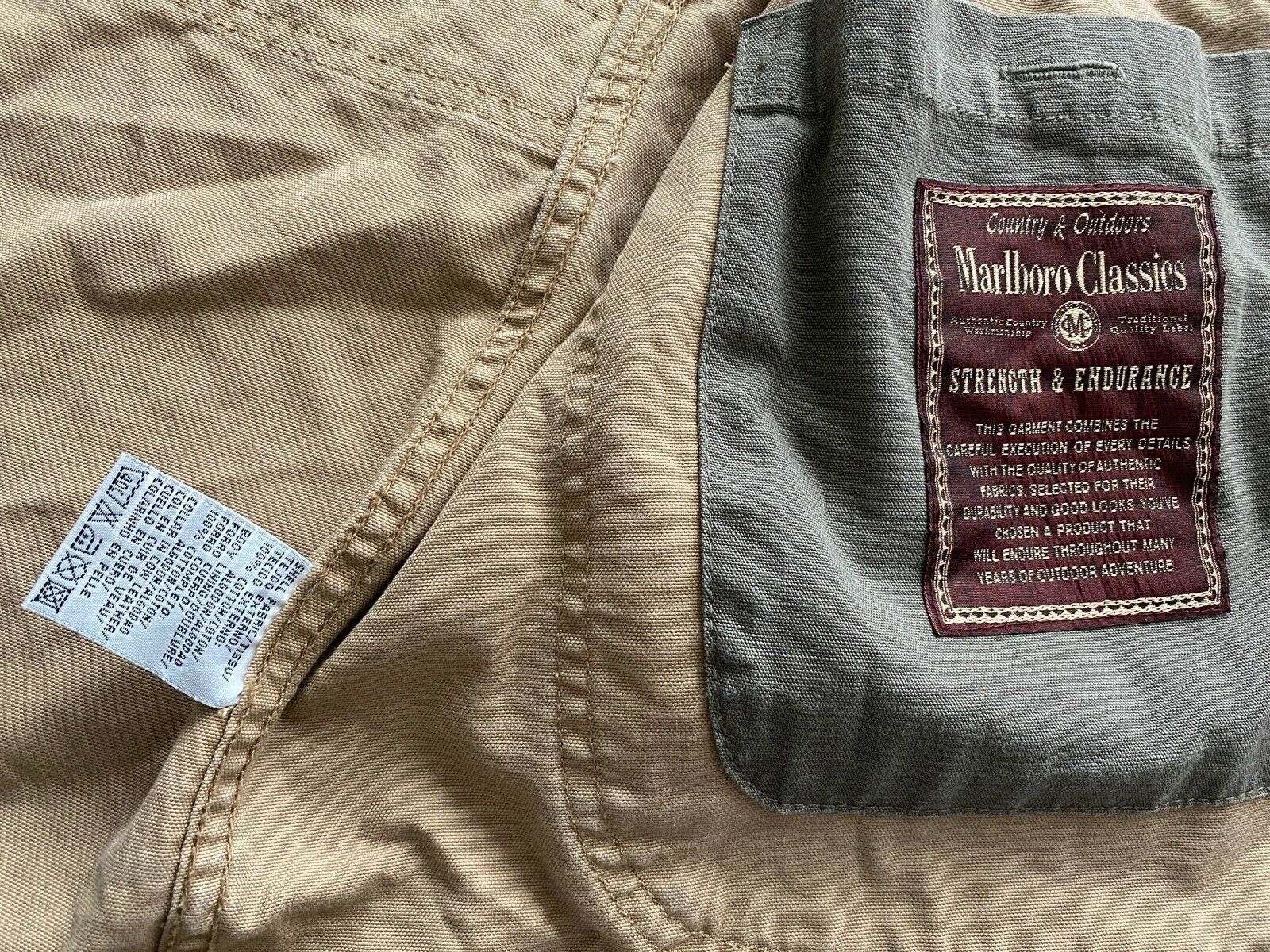 Marlboro Classics 90’s Marlboro Classics Jacket Beige Leather Collar Size US L / EU 52-54 / 3 - 4 Thumbnail
