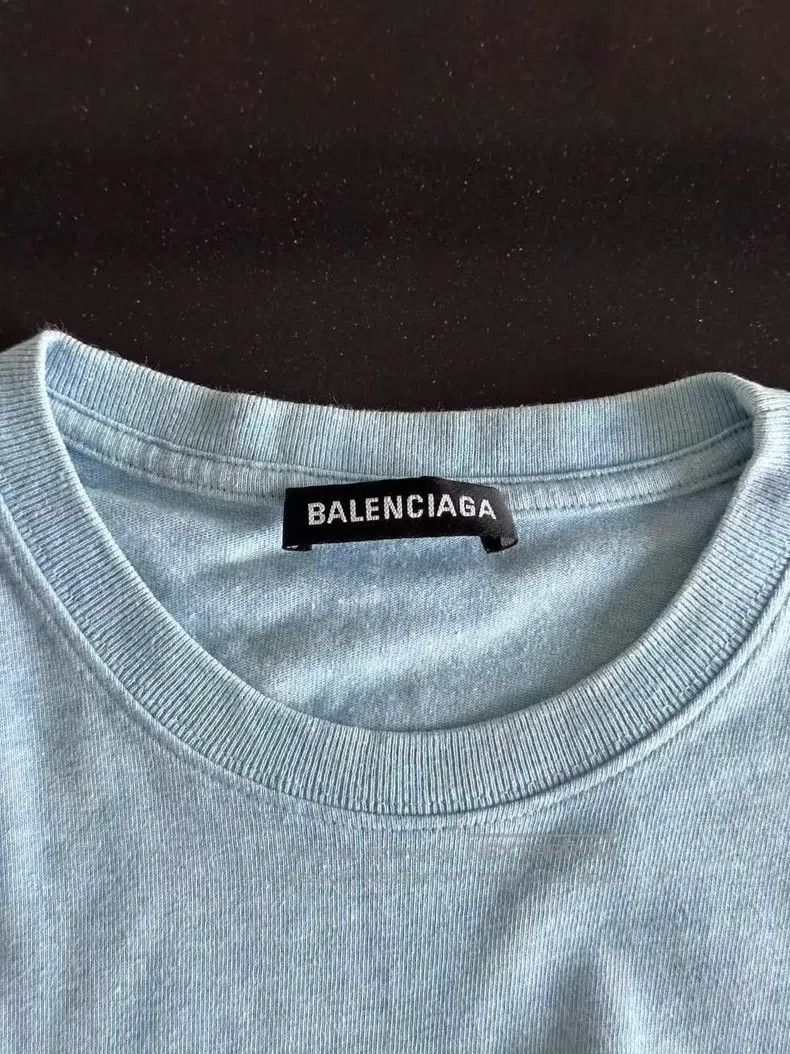 Balenciaga Balenciaga Mist Blue Snap Button Short Sleeve Size US M / EU 48-50 / 2 - 3 Thumbnail