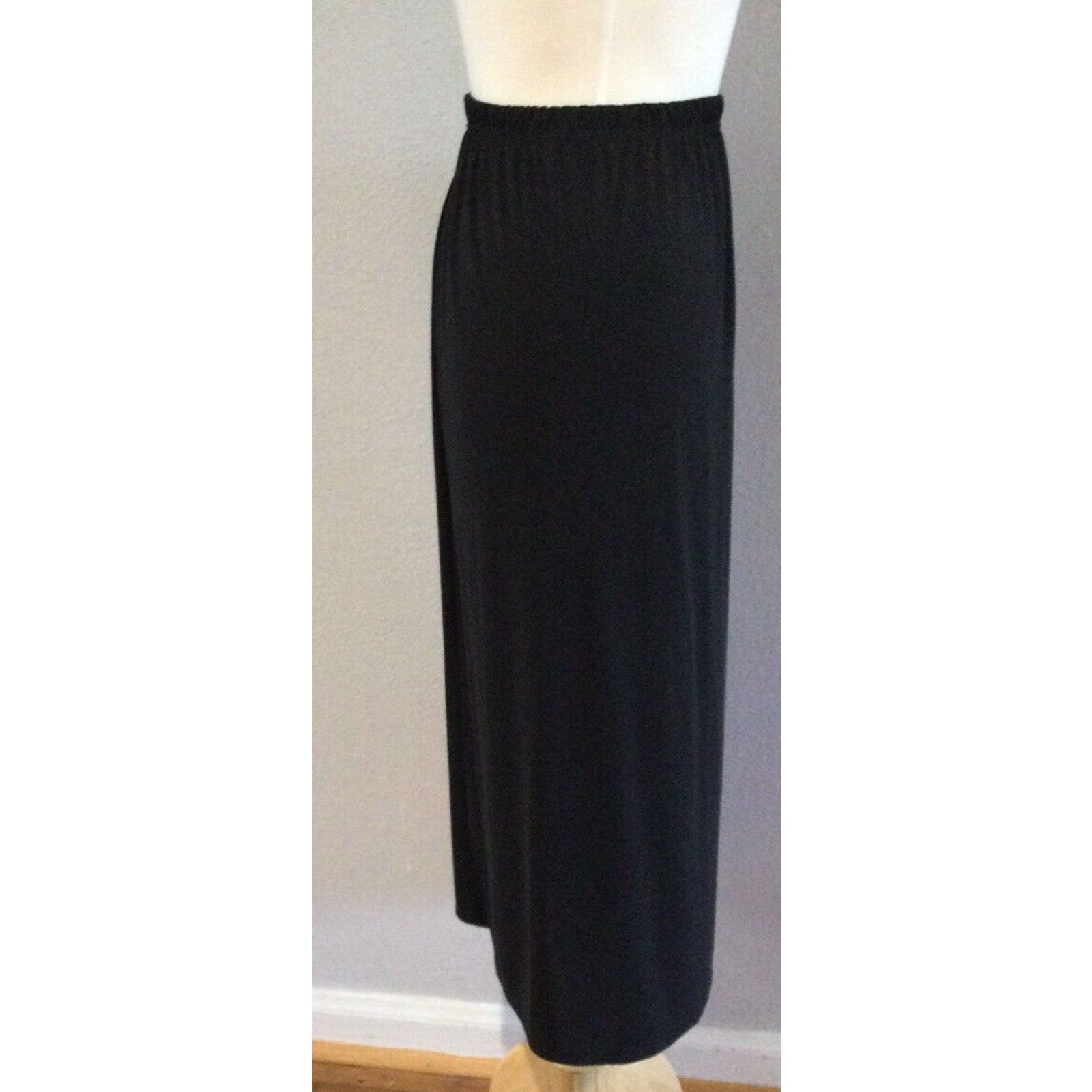 Other N Touch Elastic Waist Pleated A Line Black Skirt Sz 3X Size 38" / US 16 / IT 52 - 6 Thumbnail