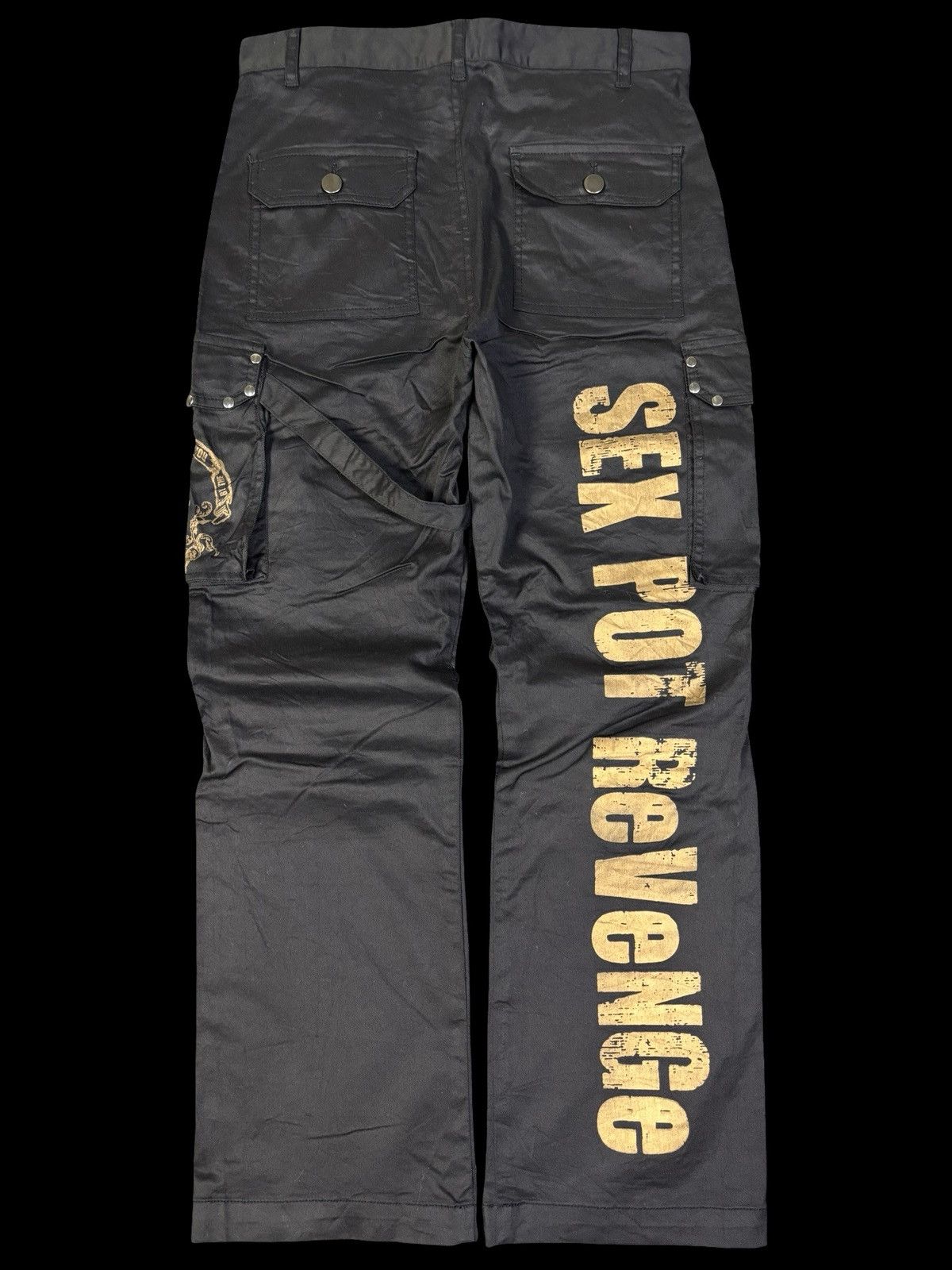 Japanese Brand SEX POT ReVeNGe Japan Punk Anarchy Bondage Street Pant K177 Size US 31 - 1 Thumbnail