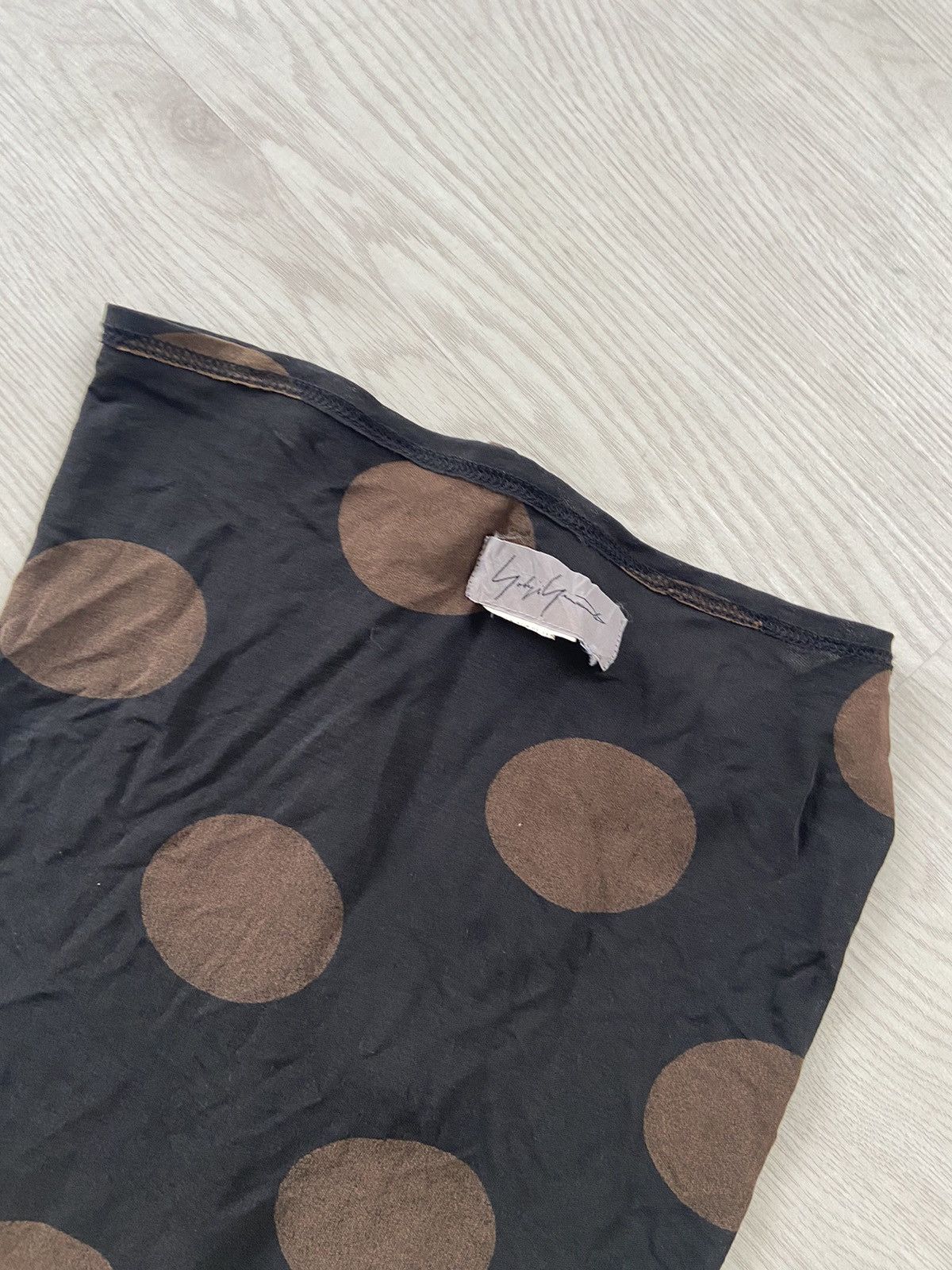 Yohji Yamamoto Vintage Yohji Yamamoto Signature Polkadot Brown Neck Cover Size ONE SIZE - 3 Thumbnail