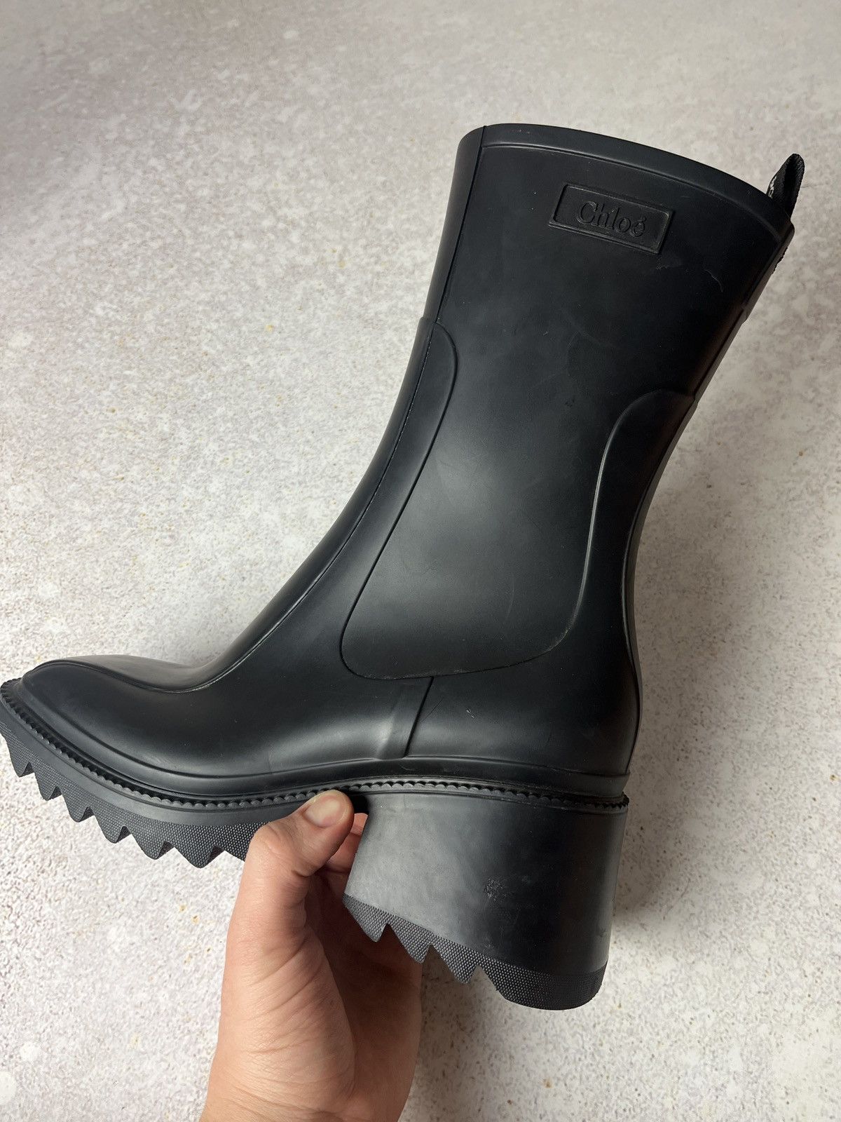 Chloe DDP CHLOE Betty Rain Boots Black Womens Luxury Size US 8 / IT 38 - 9 Thumbnail