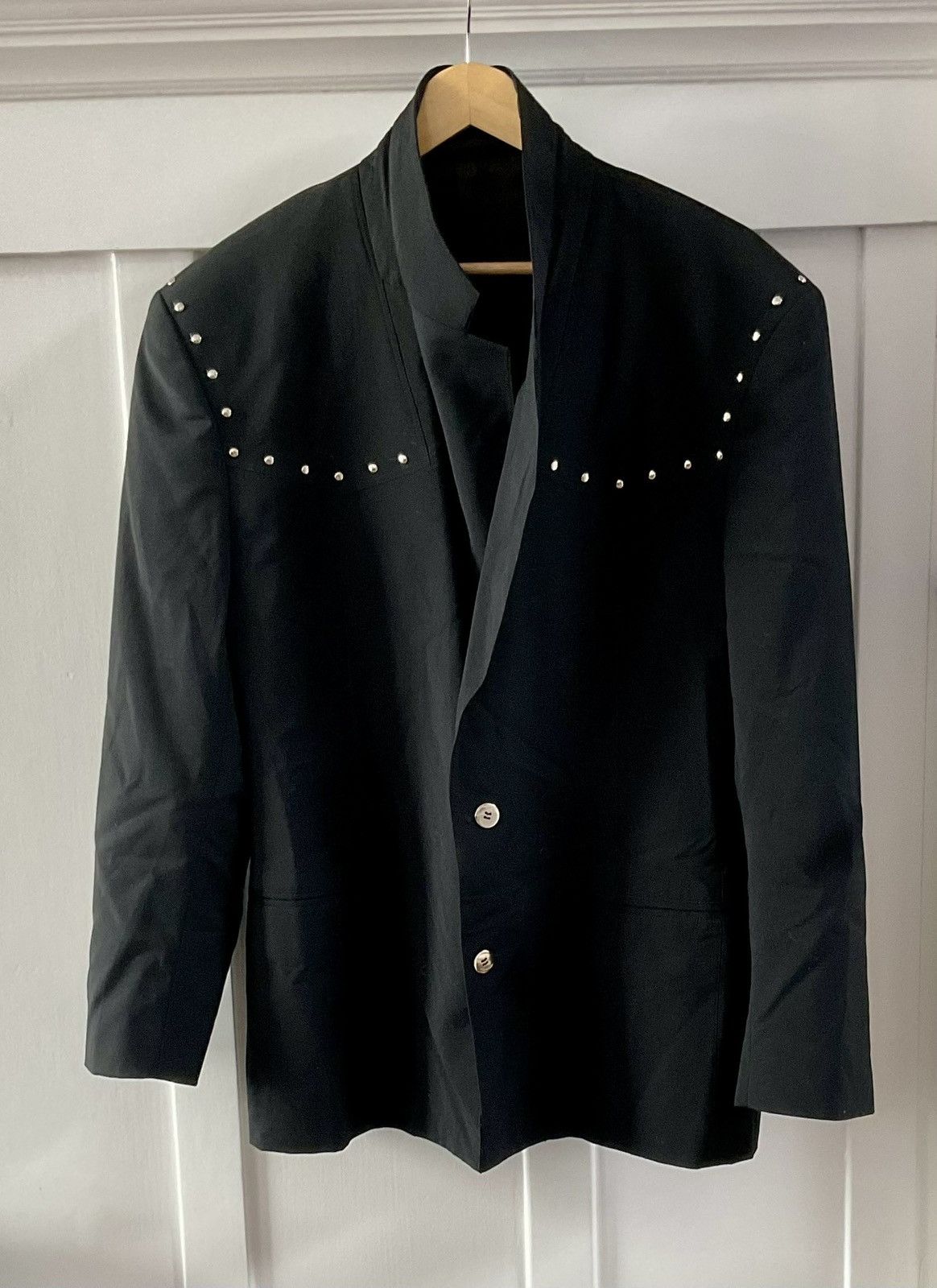 Claude Montana Vintage Claude Montana Mens Wool Studded Cowboy Blazer Size 50R - 1 Thumbnail
