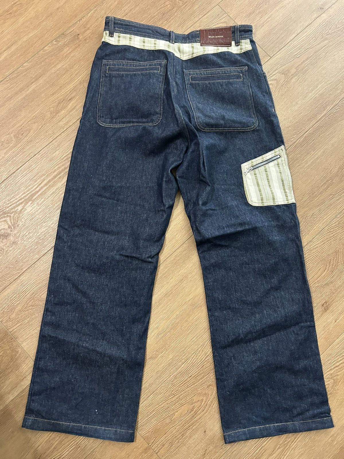 Wales Bonner Wales Bonner - Wide-leg patch jeans Size US 34 / EU 50 - 4 Thumbnail