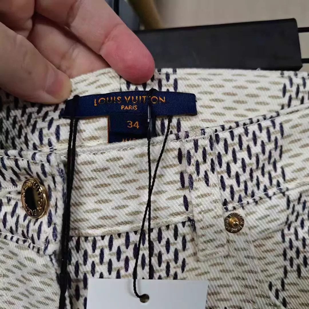 Louis Vuitton Louis Vuitton Damier Small Logo Jeans 34 Size 25" / US 0 / IT 36 - 2 Thumbnail