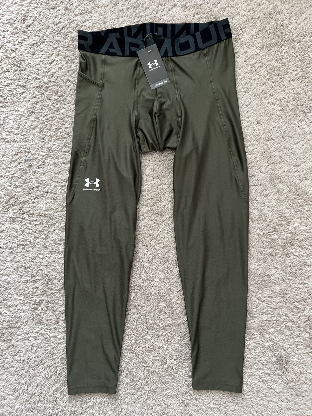 Under Armour Under Armour Heatgear Armour Leggings OD Green Size US 34 / EU 50 - 6 Thumbnail