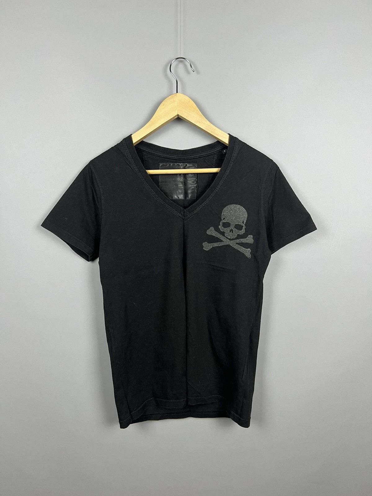 Philipp Plein (S) Skull Rhinestone v- neck T-Shirt Limited Edition biglogo Size US S / EU 44-46 / 1 - 2 Thumbnail