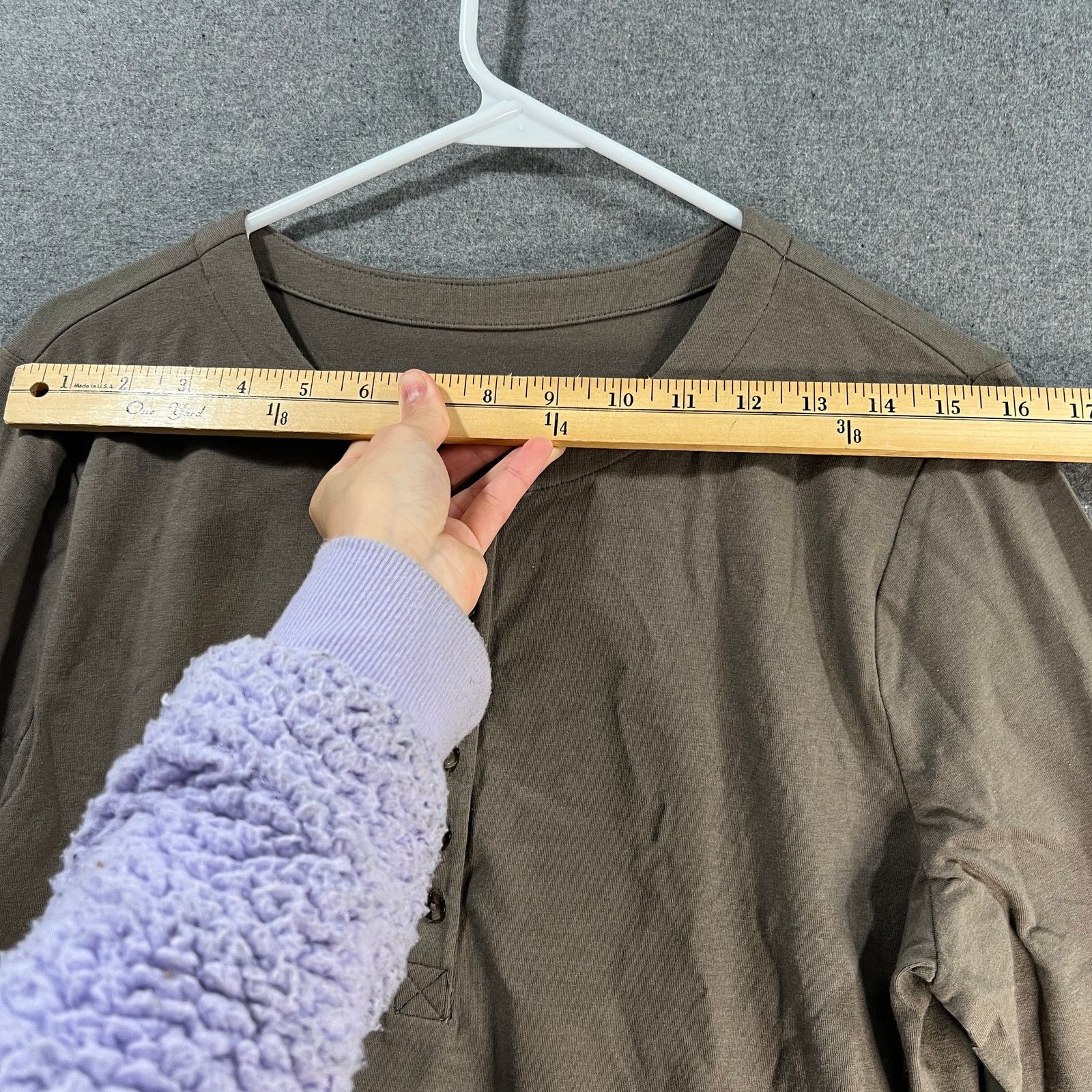 Other Girl With Curves Shirt Ladies Jersey Knit Henley Size L / US 10 / IT 46 - 7 Thumbnail