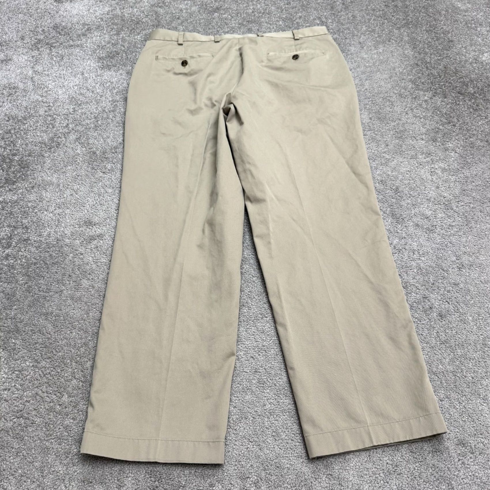 Lacoste Brooks Brothers Chino Pants Mens 38x30 Cotton Tan Modern Regular Straight Slant Pocket Modern Beltloop 38 in inseam Size US 38 / EU 54 - 2 Thumbnail