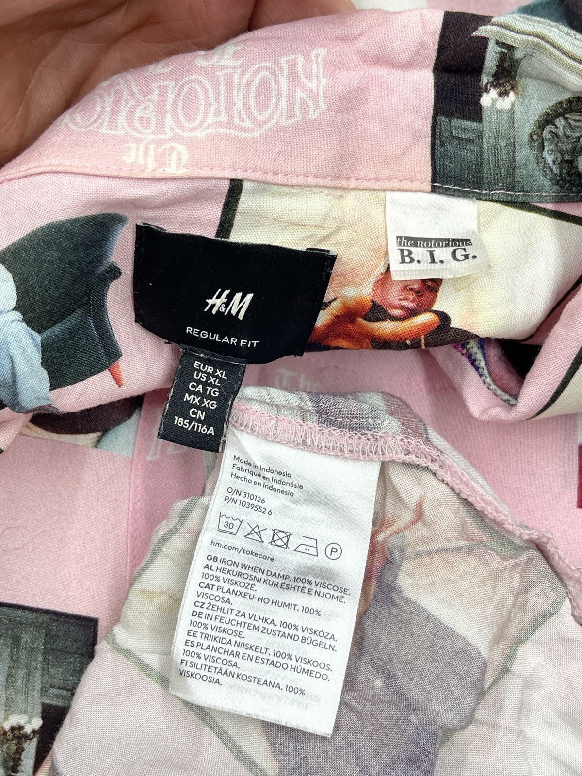 H&M Mens H&M The Big Notorious Rap Shirt Full Print Hype Size XL Size US XL / EU 56 / 4 - 6 Thumbnail