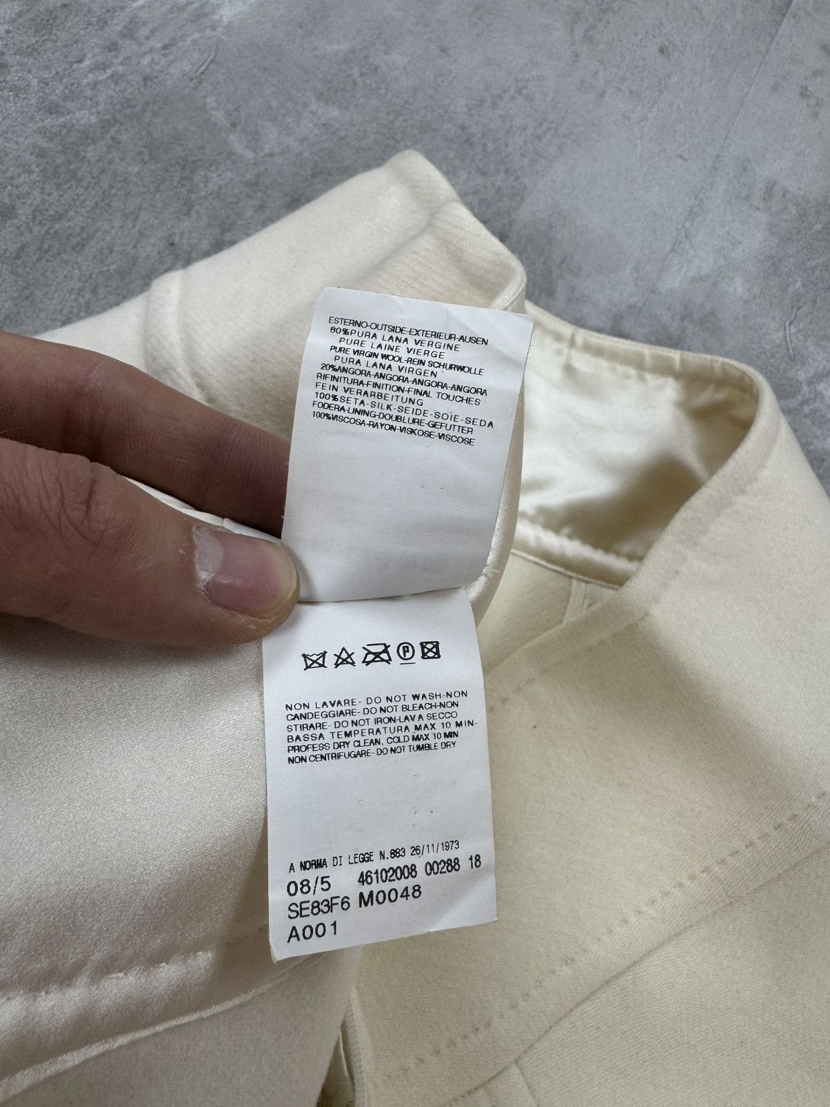 Designer × Malo malo Wool Skirt Pleated Mini Skirt White-Cream Womens Size 27" / US 4 / IT 40 - 5 Thumbnail