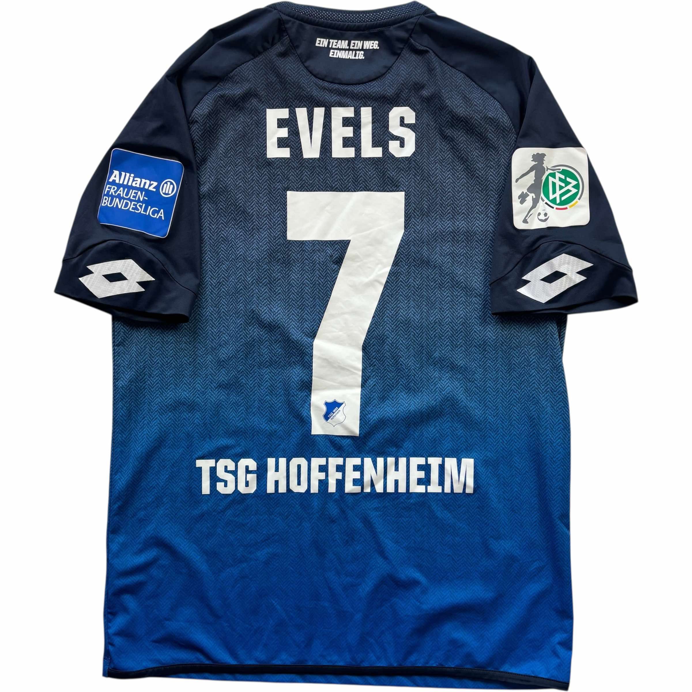 Lotto Sport MATCH WORN Hoffenheim 2017-18 home Evels football jersey XS Size US XS / EU 42 / 0 - 1 Thumbnail