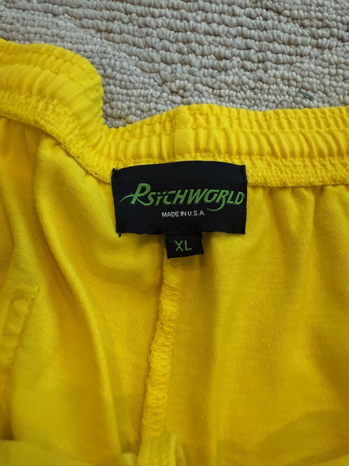 Psychworld × Rap Tees Psychworld Shorts Yellow XL Size US 36 / EU 52 - 3 Thumbnail
