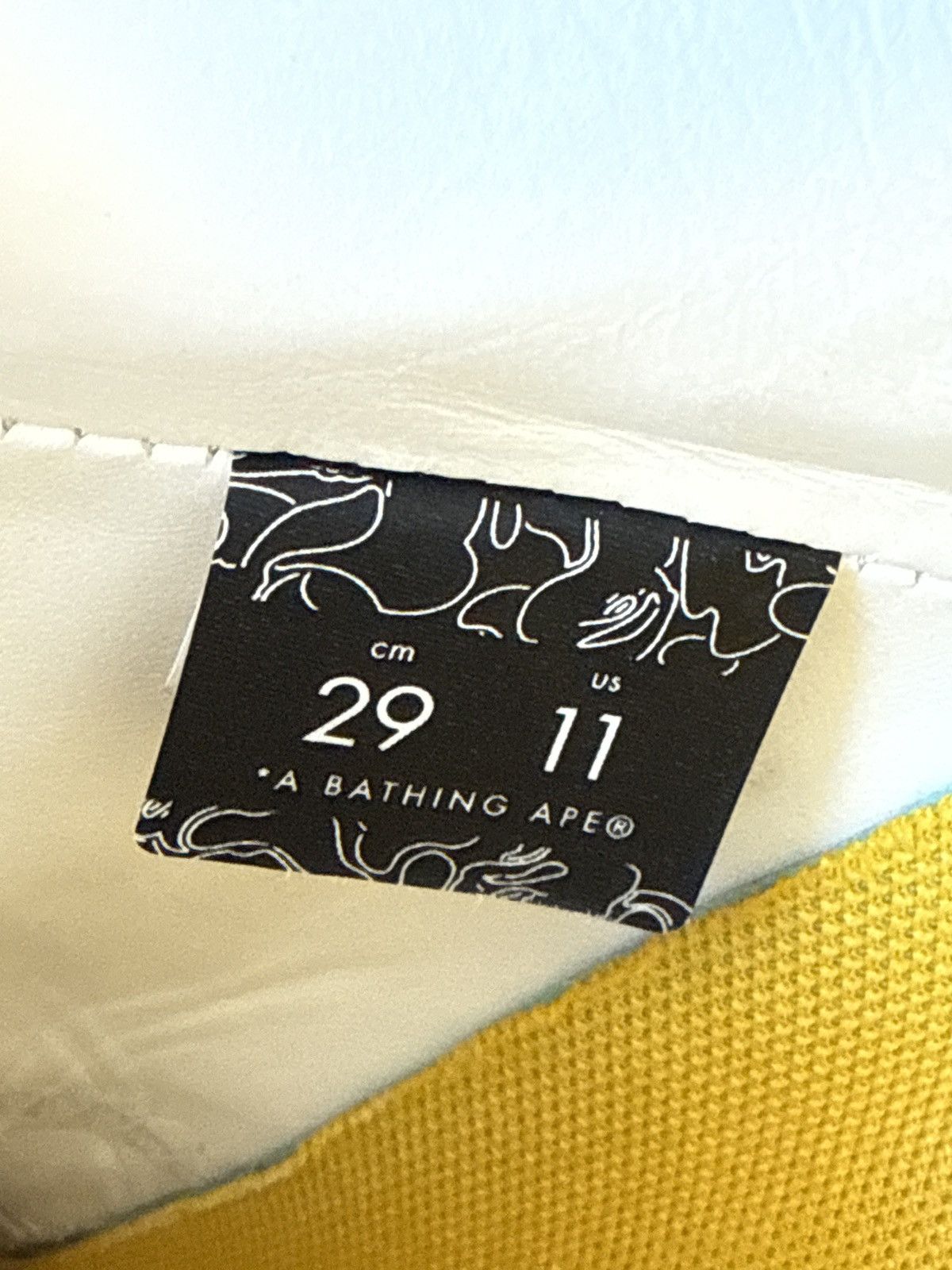 Bape Yellow Bapesta Size US 11 / EU 44 - 6 Thumbnail