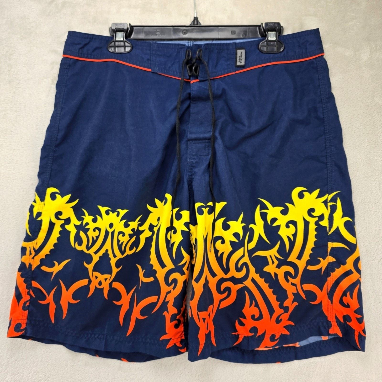 No Fear No Fear Board Shorts Mens 34 Tribal Flames Swim Vtg Y2K Surf Size US 34 / EU 50 - 1 Thumbnail